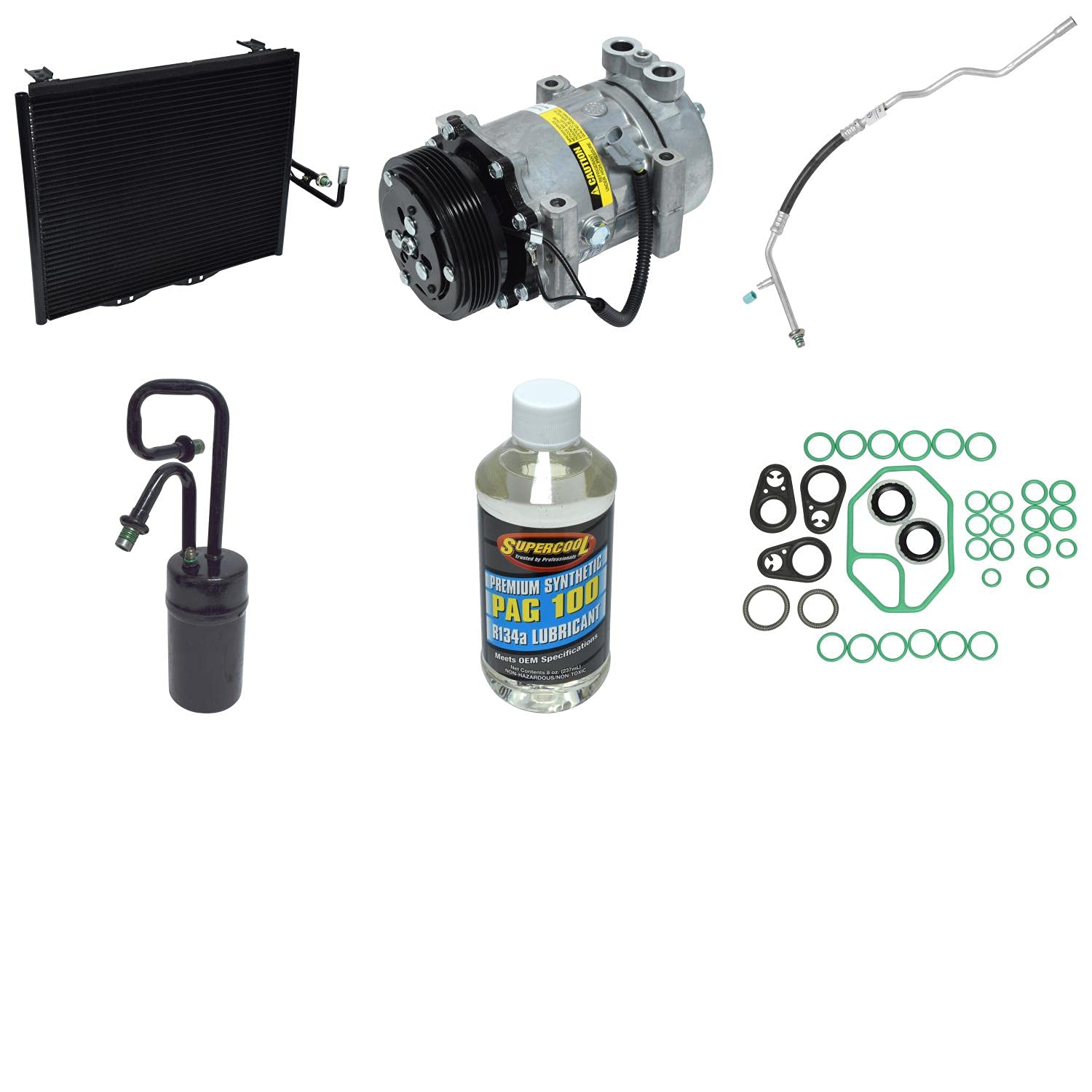 UAC KT 4907A AC Compressor and Component Kit - 1 Pack | Replacement for Car Air Conditioning System | Perfect for DIY Auto Repair & AC Maintenance