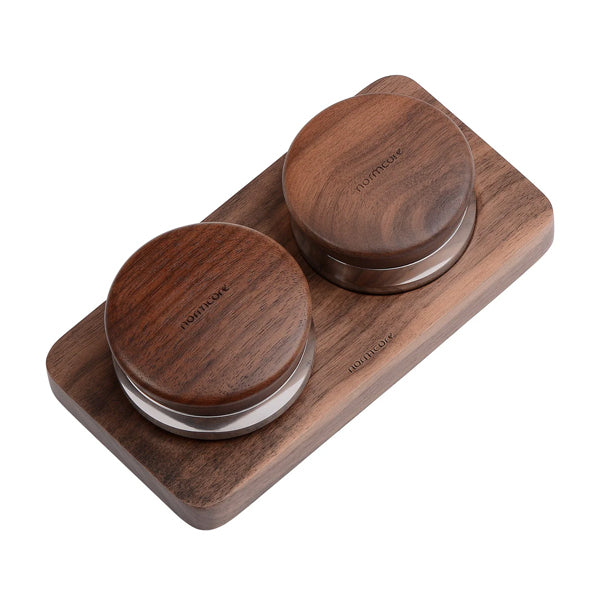 Premium Walnut Wood Espresso Tamper & Coffee Distributor Kit - Barista Tools for Perfect Coffee Grounds, Home & Cafe Use
