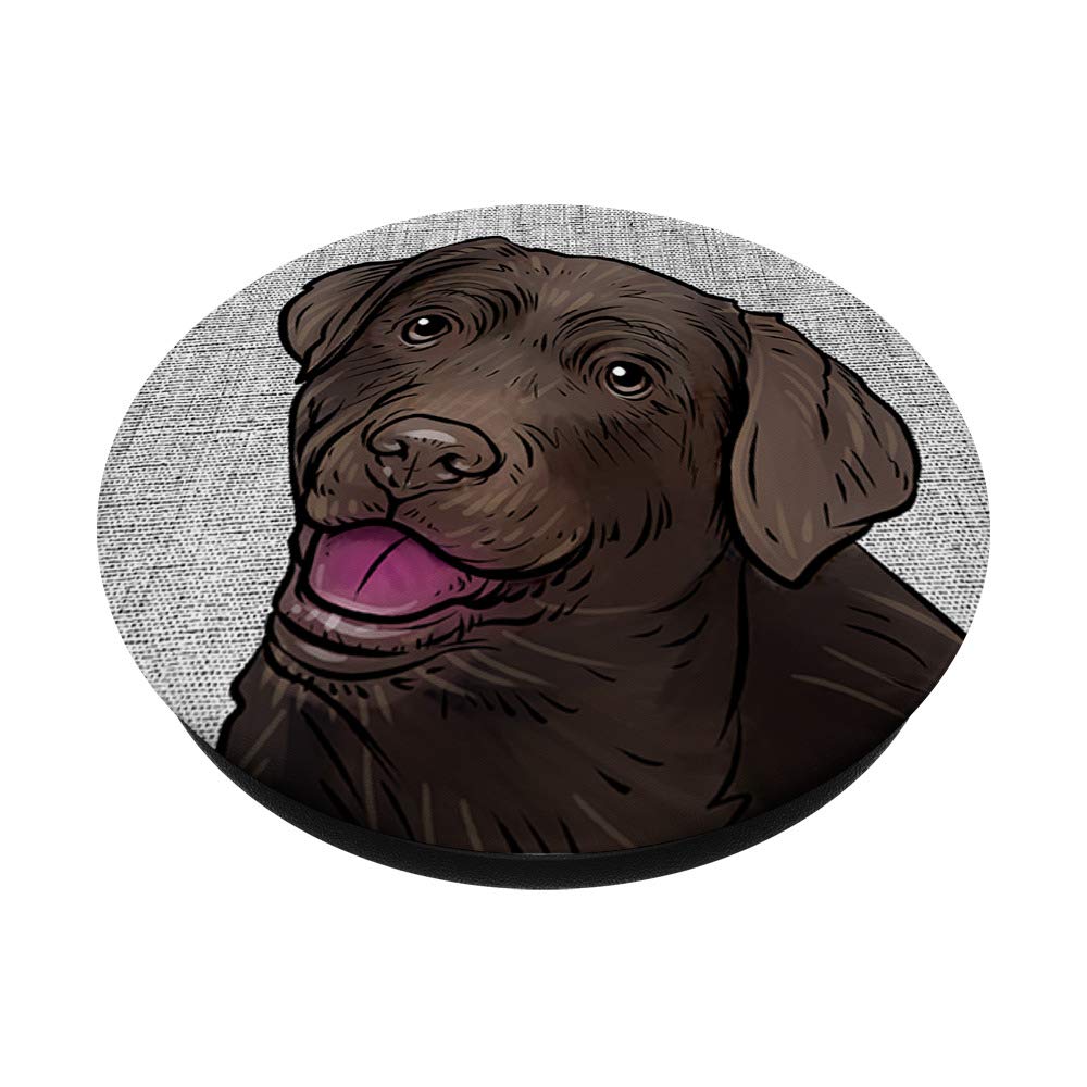 Chocolate Labrador Retriever Owner Gift - Custom Swappable PopSockets PopGrip for Dog Lovers | Perfect for Phone, Tablet & Laptop Use