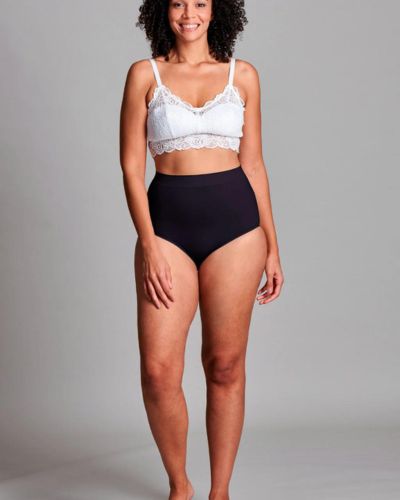 Seamless Ostomy Support Brief for Women - Small/Medium, Black - Comfortable Post-Surgery Underwear for Colostomy & Ileostomy Care