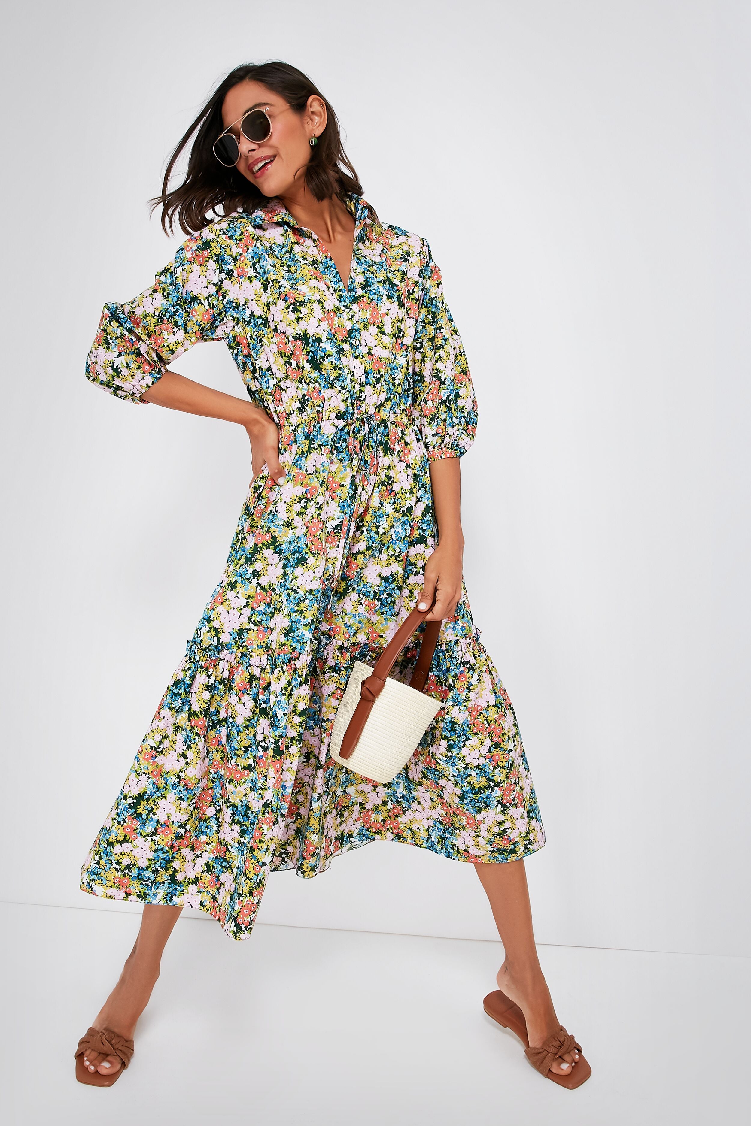 Blush Fields Hutton Dress - Elegant Floral Maxi Dress for Women | Perfect for Weddings, Parties & Summer Outfits