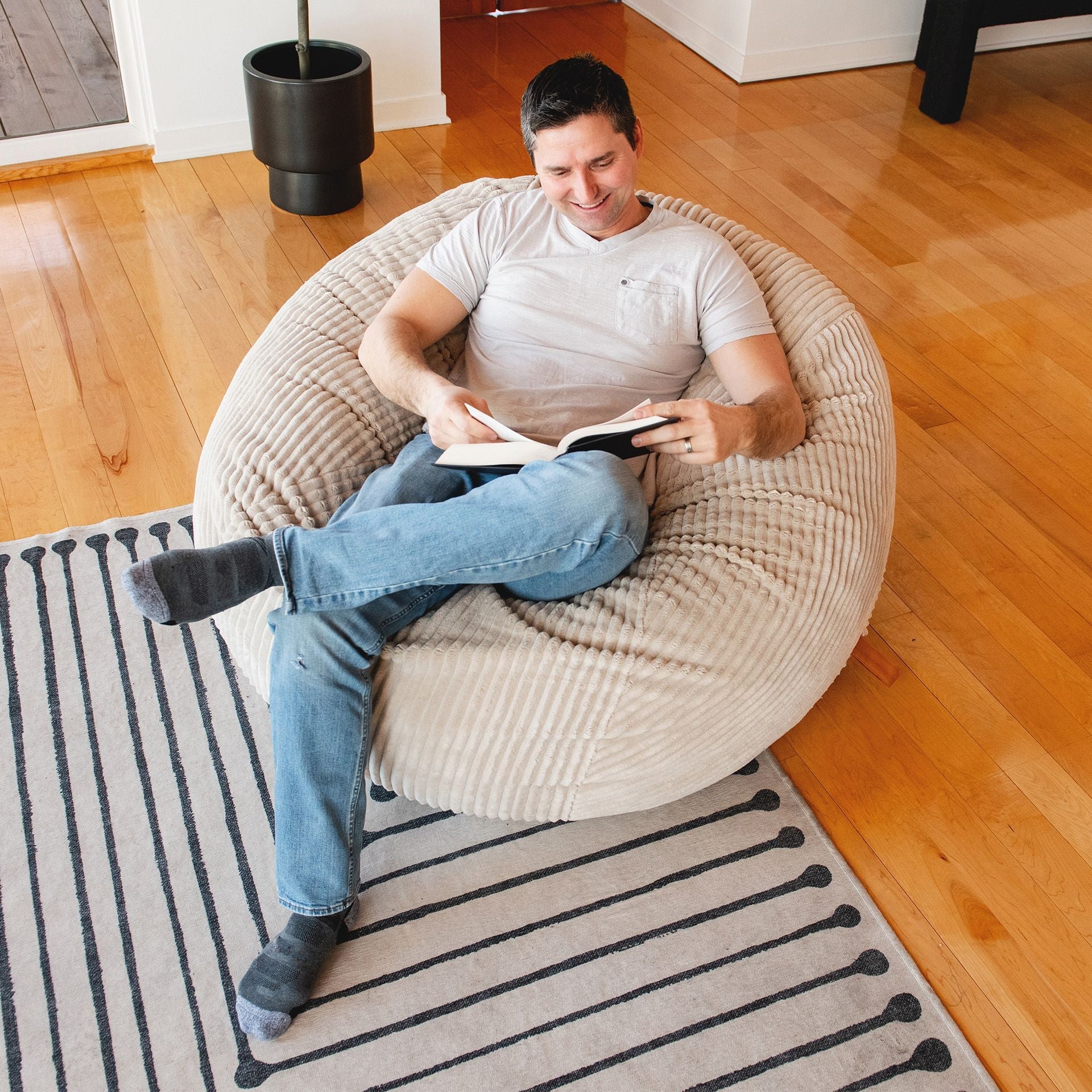 FUF Large Dog Bed with Removable Washable Cover - Soft Orthopedic Pet Bed for Large Dogs, Perfect for Living Room, Bedroom or Crate