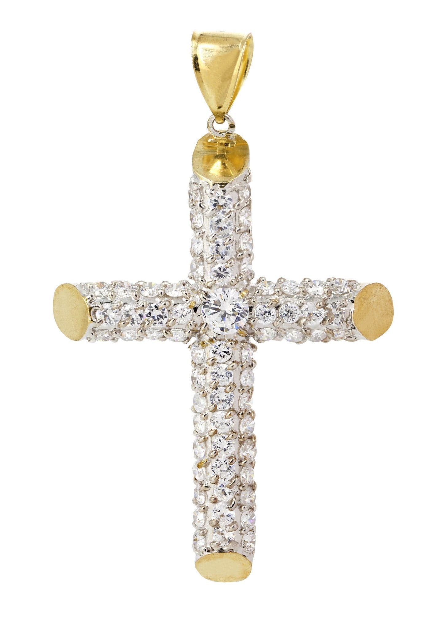 10K Gold Cross Pendant Necklace - 17.3 Grams Religious Jewelry for Women & Men - Perfect for Baptism, Confirmation, and Everyday Wear