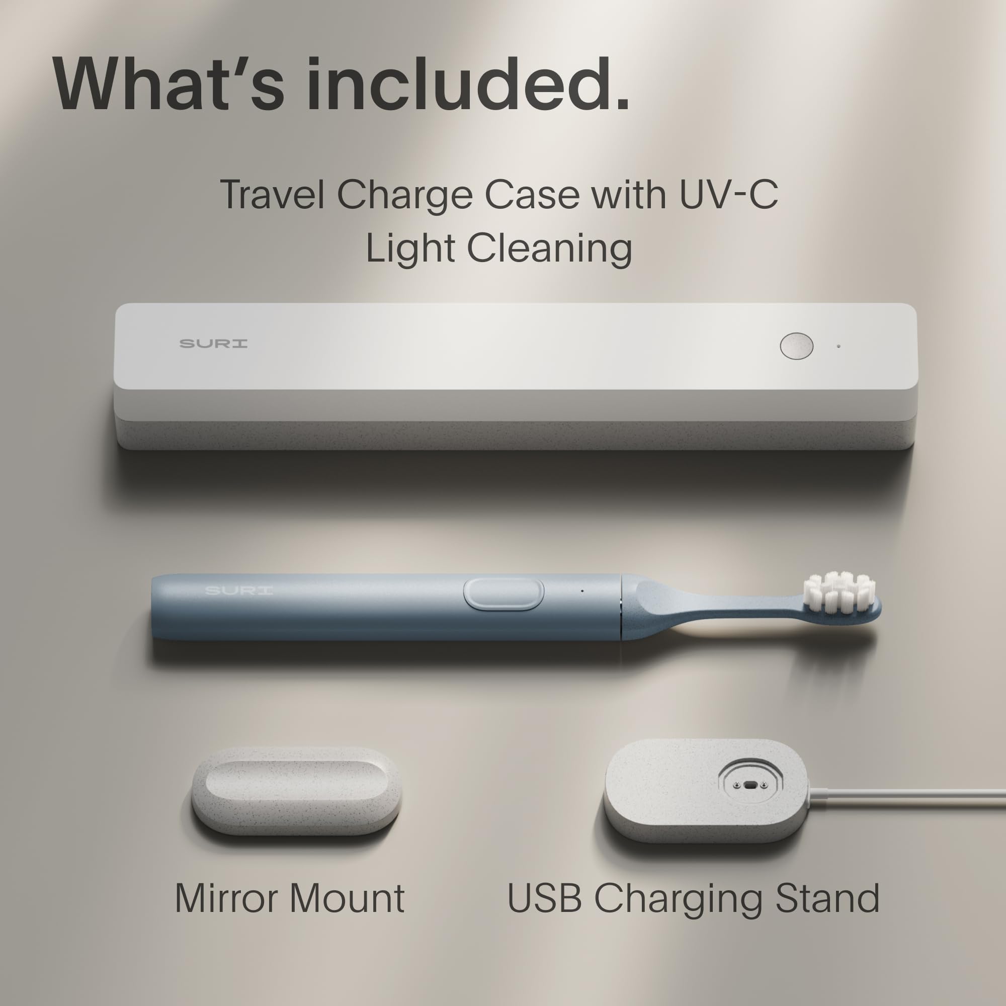 Eco-Friendly Electric Toothbrush for Adults | California-Designed Slim Sonic Toothbrush with 40-Day Battery & Travel Case | Durable Oral Care Kit for Home & Travel Use