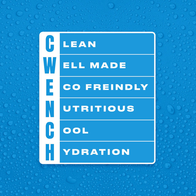 Cwench Hydration Mix - Blue Raspberry Electrolyte Powder (10 Servings) | Perfect for Workouts, Hiking & Post-Workout Recovery