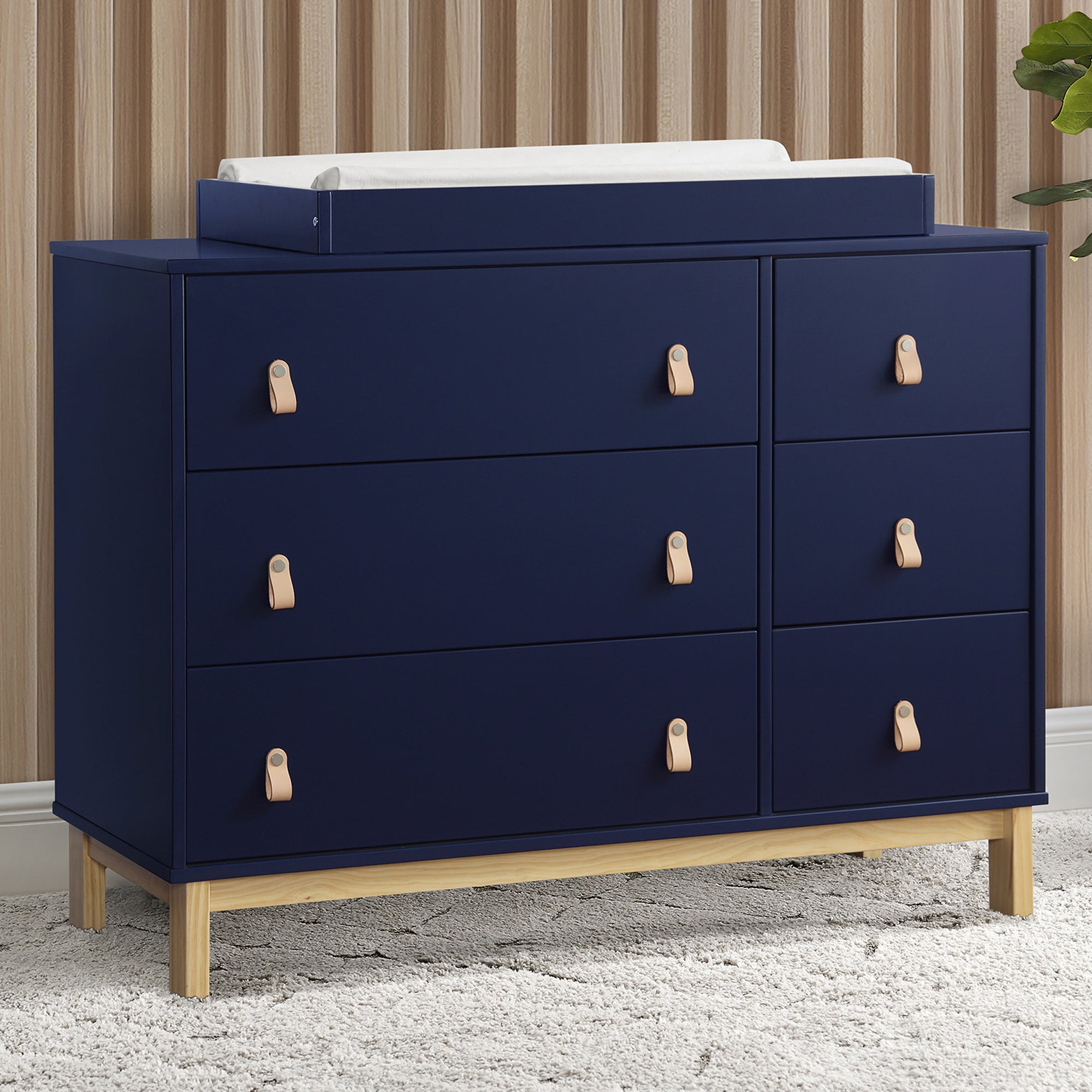 BabyGap Legacy 6-Drawer Dresser with Leather Pulls & Interlocking Drawers - Nursery Storage Solution for Baby Clothes, Blankets & Essentials