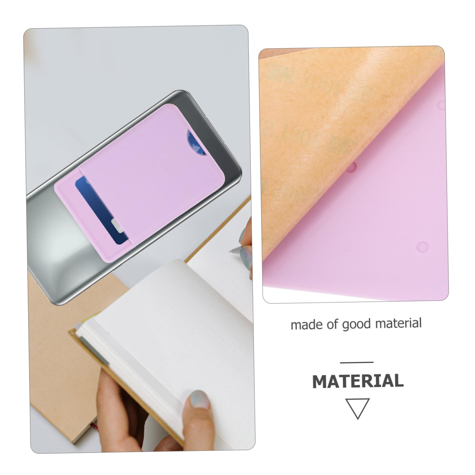 Mikikit Silicone Phone Wallet with Card Holder - 2 Pack Adhesive Back Pocket for Smartphones, Credit Cards & IDs | Perfect for Travel, Shopping & Everyday Use