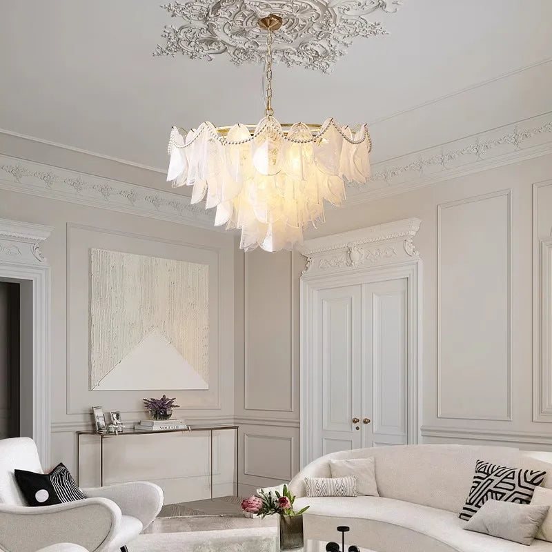 Sina 4-Tier Glass Pendant Chandelier - Modern Crystal Ceiling Light Fixture for Dining Room, Living Room & Bedroom | Elegant Home Decor Lighting Solution