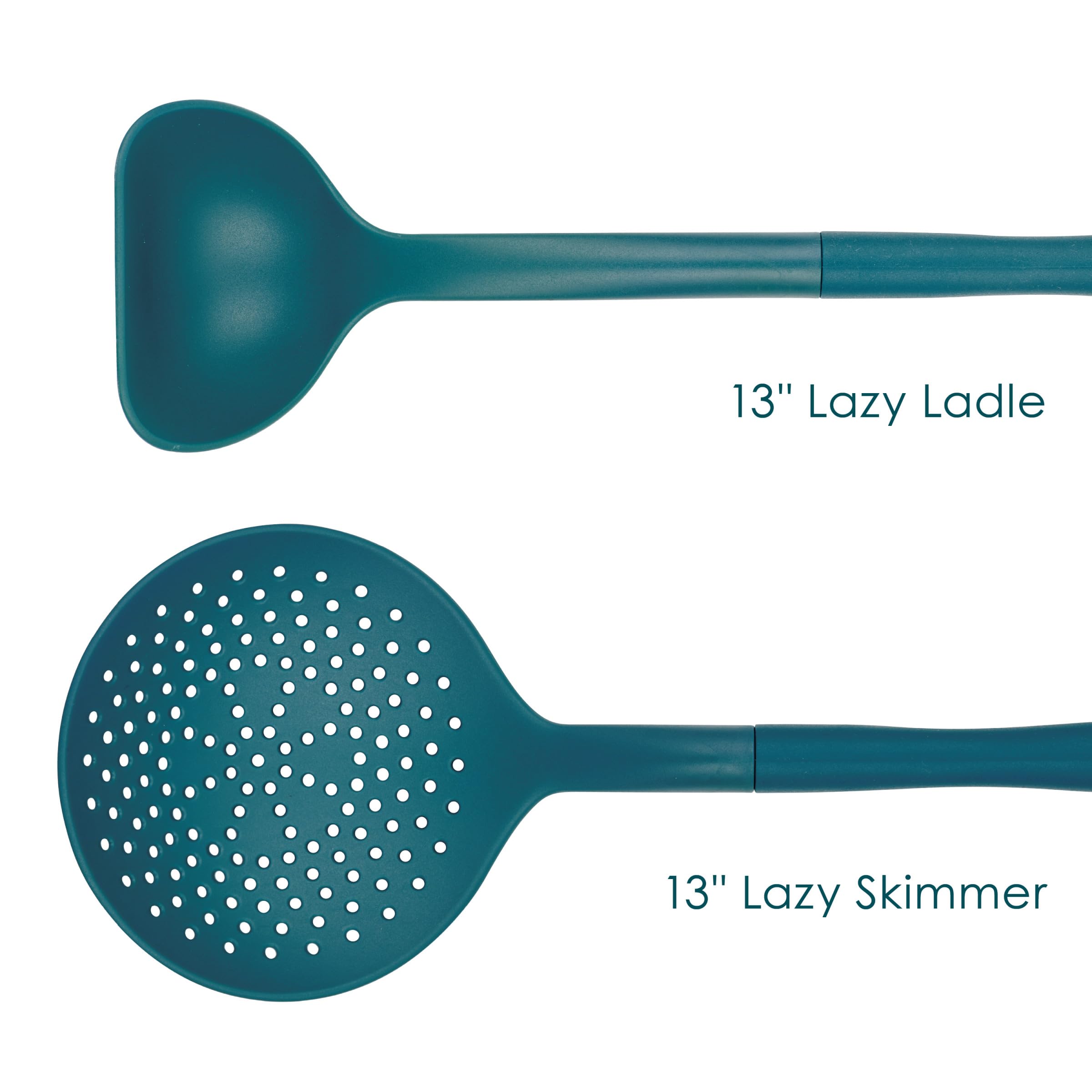 Rachael Ray 2-Piece Teal Kitchen Cooking Utensils Set - Nonstick Cookware Tools & Gadgets for Baking, Frying & Everyday Cooking