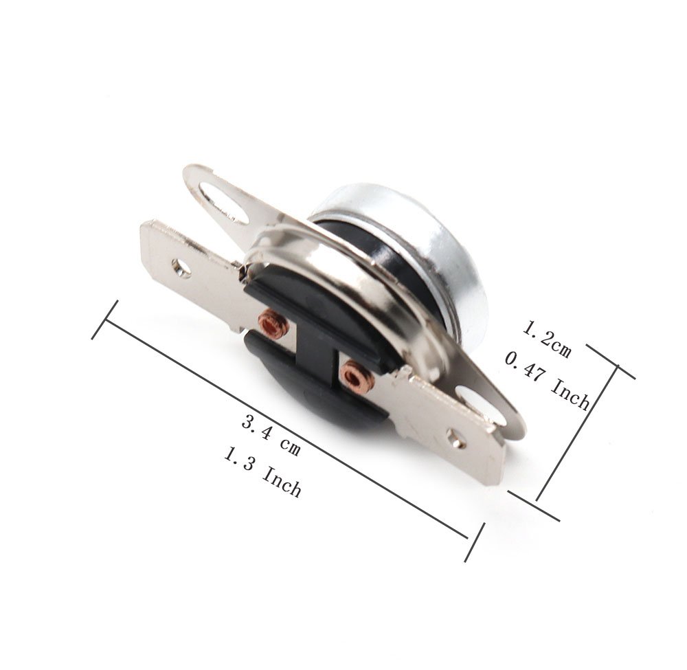 5Pcs 120°C Normally Closed Thermostat Disc - 250V 10A Temperature Control Switch for Refrigerator, Microwave Oven & Home Appliances | Perfect for Overheat Protection in Kitchen & HVAC Systems