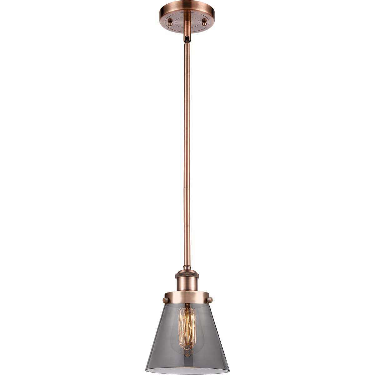 Ballston Collection Copper Finish LED Mini Pendant Light 916-1S-AC-G63 - Modern Transitional Lighting for Kitchen Island, Dining Room & Entryway