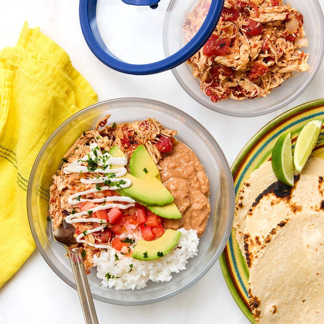 Authentic Chicken Tinga Taco Bowls Kit - Easy Mexican Dinner Meal Prep for Busy Weeknights | Perfect for Family Meals, Meal Prep & Taco Tuesday Parties