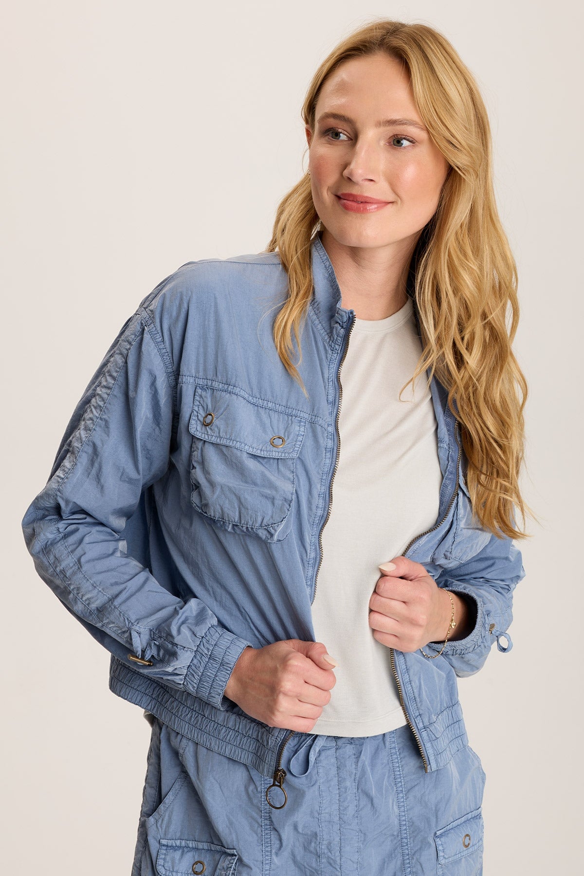 Burris Ruched Athletic Bomber Jacket - Lightweight Stretch Running Jacket for Women - Perfect for Gym, Jogging & Outdoor Sports