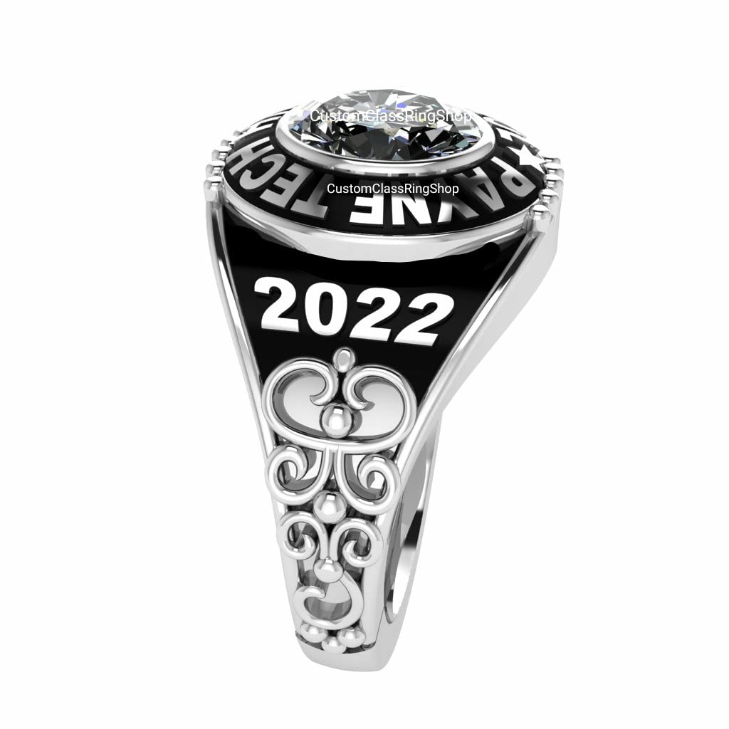 Custom Personalized Class Rings for Women - High Quality 2022, 2023, 2024 Graduation Rings | Perfect Gift for Graduation, Anniversary & Special Occasions