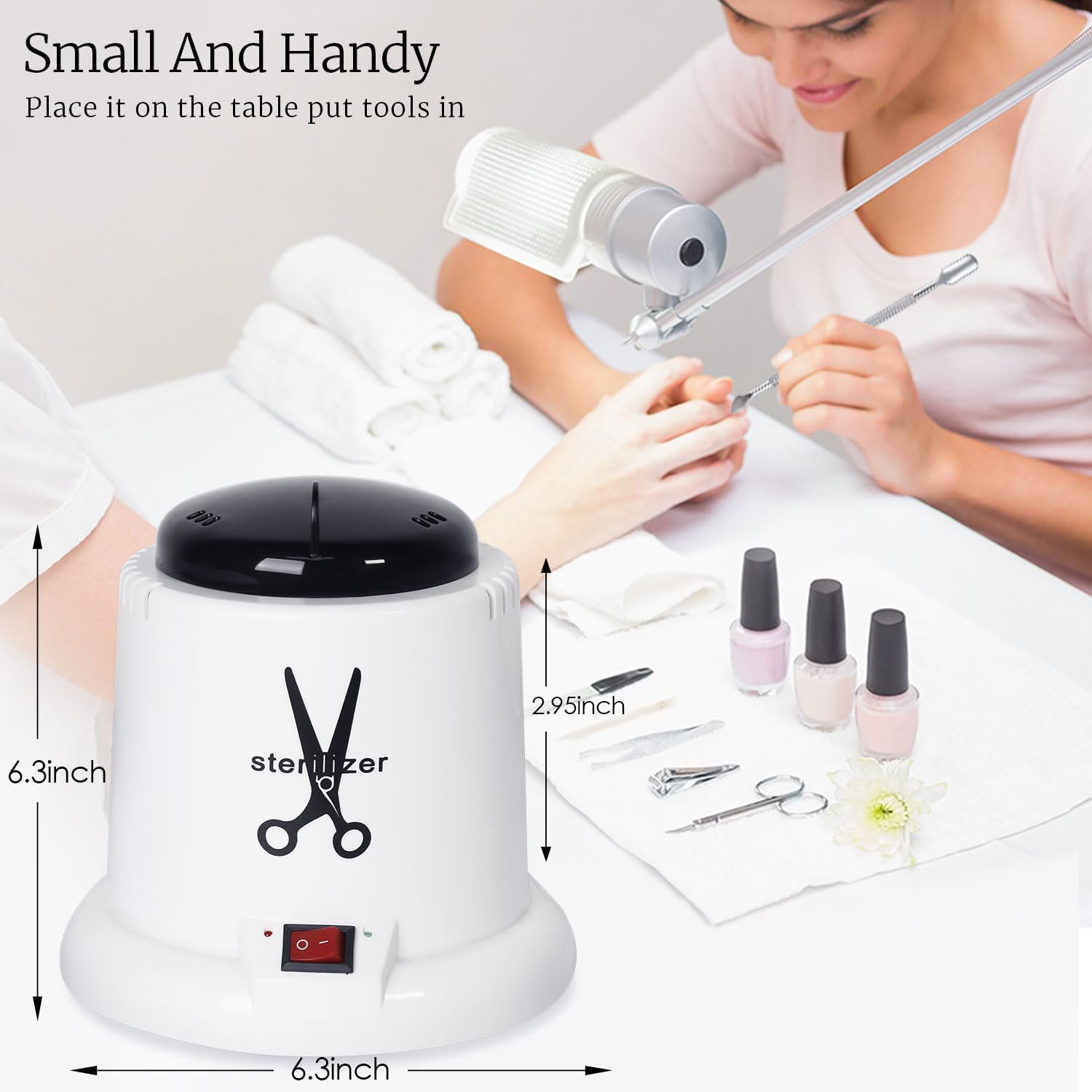 BLUETOP Professional Metal Tool Cleaning Box - Salon Equipment Cleaner for Nail Tools & Beauty Supplies | Essential Nail Tech Must-Have for Home & Professional Salons | Perfect for Sanitizing Nail Files, Clippers & Manicure Tools