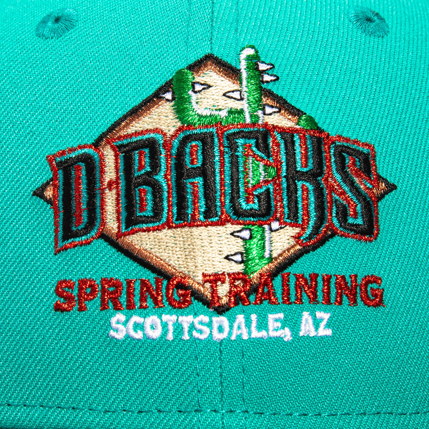 New Era 59Fifty Arizona Diamondbacks MLB Logo Patch Spring Training Baseball Cap - Teal & Black Snapback Hat for Men & Women | Game Day, Fan Gear, Sports Fashion Accessory