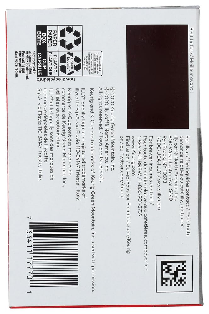 Illy Medium Roast Coffee K-Cup Pods - 2 Boxes (20 Count) - Compatible with Keurig Brewers - Perfect for Home & Office Use