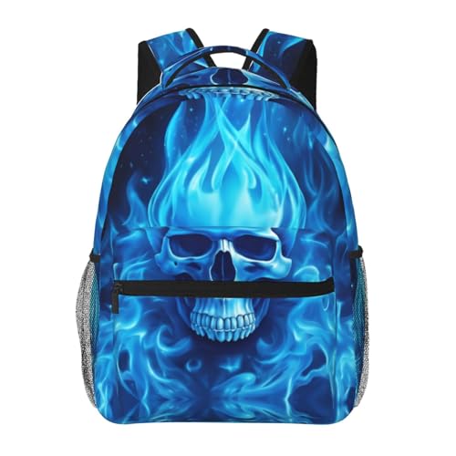 Blue Fire Skull