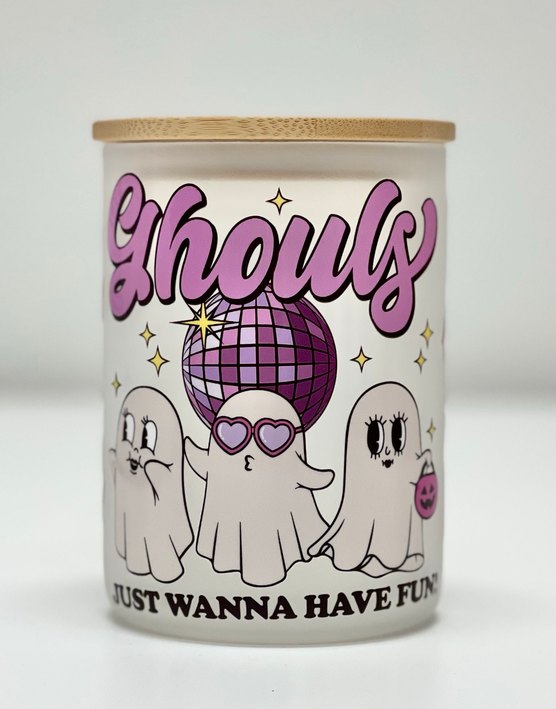 Spooky Halloween Ghouls Glass Tumbler with Handle - Perfect for Halloween Parties, Trick-or-Treating & Festive Drinkware