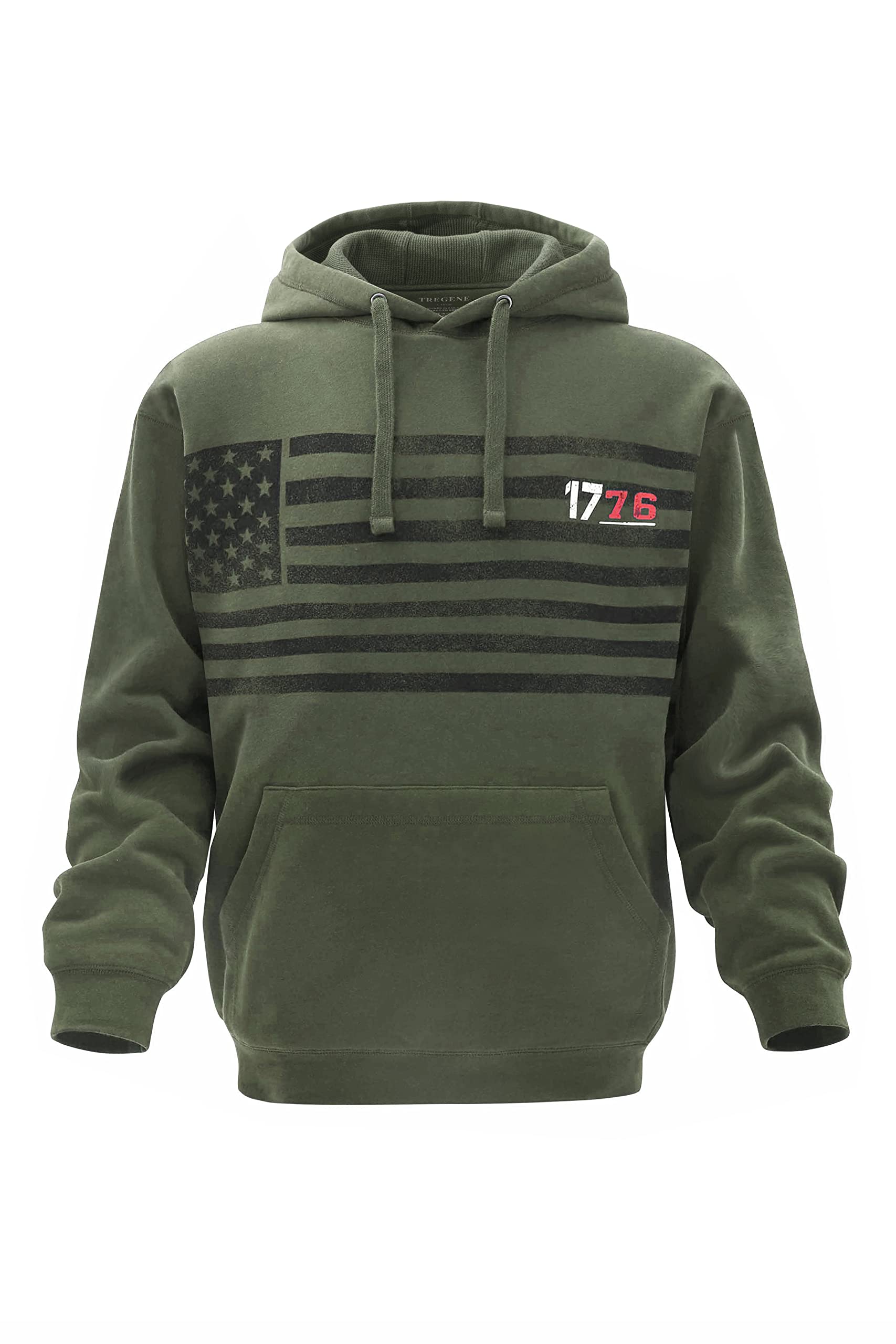 USA Flag Patriotic Hoodie for Men - Heavyweight & Soft for Outdoor Activities