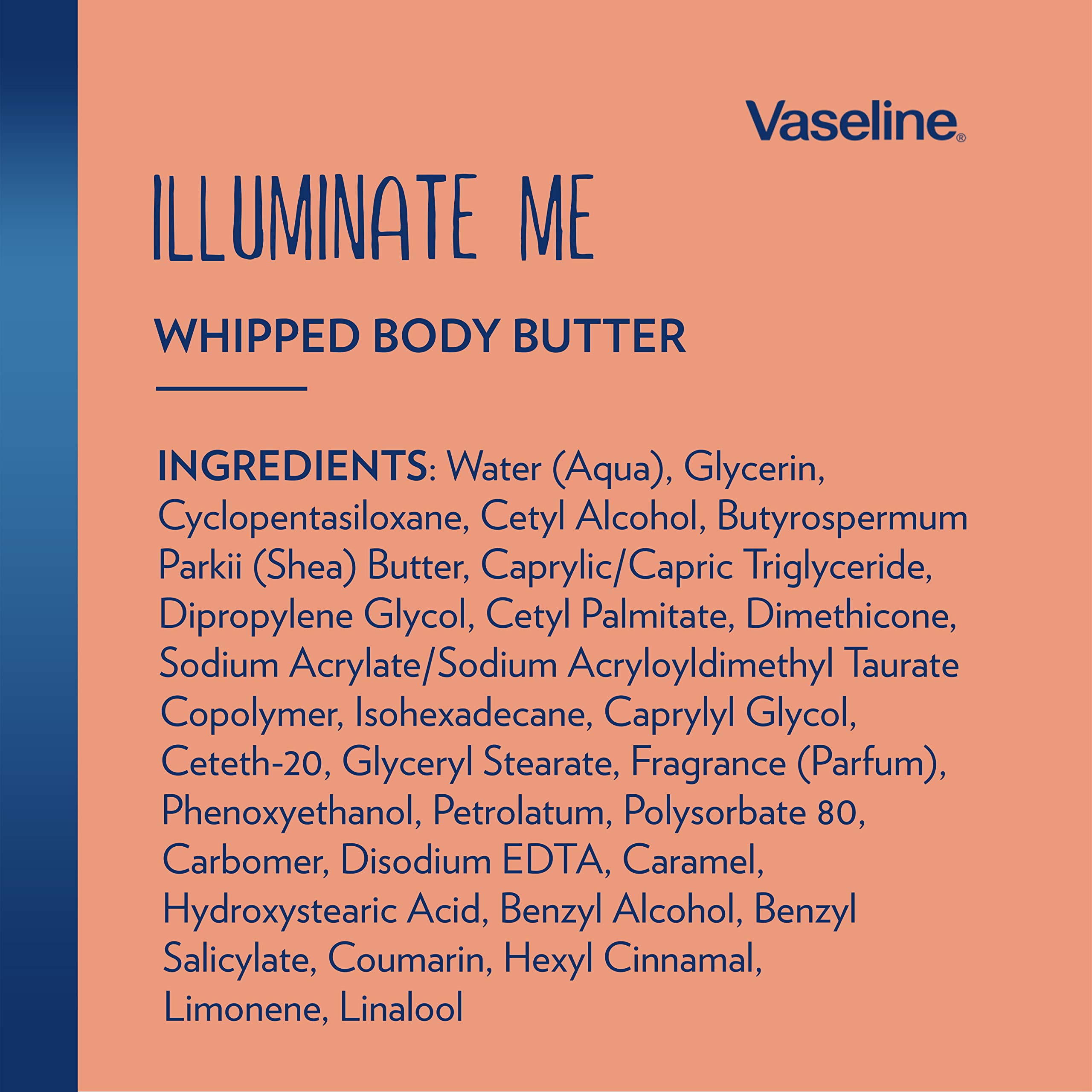 Vaseline Illuminate Me Body Butter & Body Oil Set - Shimmering Bronzer with Organic Shea Butter, 24H Hydration for Melanin-Rich Skin, Radiant Glow Oil - Perfect for Summer Tanning & Evening Glow