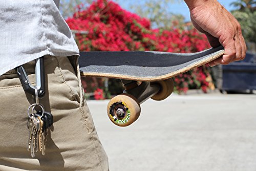 Alpine Ski Carabiner Tool - Durable Climbing Clip with Locking Gate (Neon Orange) - Perfect for Skiing, Hiking & Outdoor Gear Organization