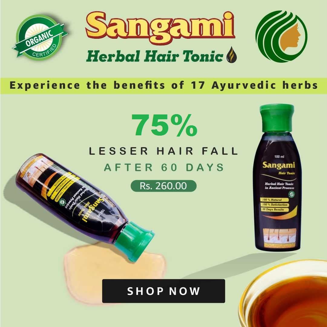 Sangami Hair Tonic for Hair Growth - Natural Hair Loss Treatment & Scalp Care - Promotes Thicker, Healthier Hair for Men & Women - Perfect for Daily Use & Styling