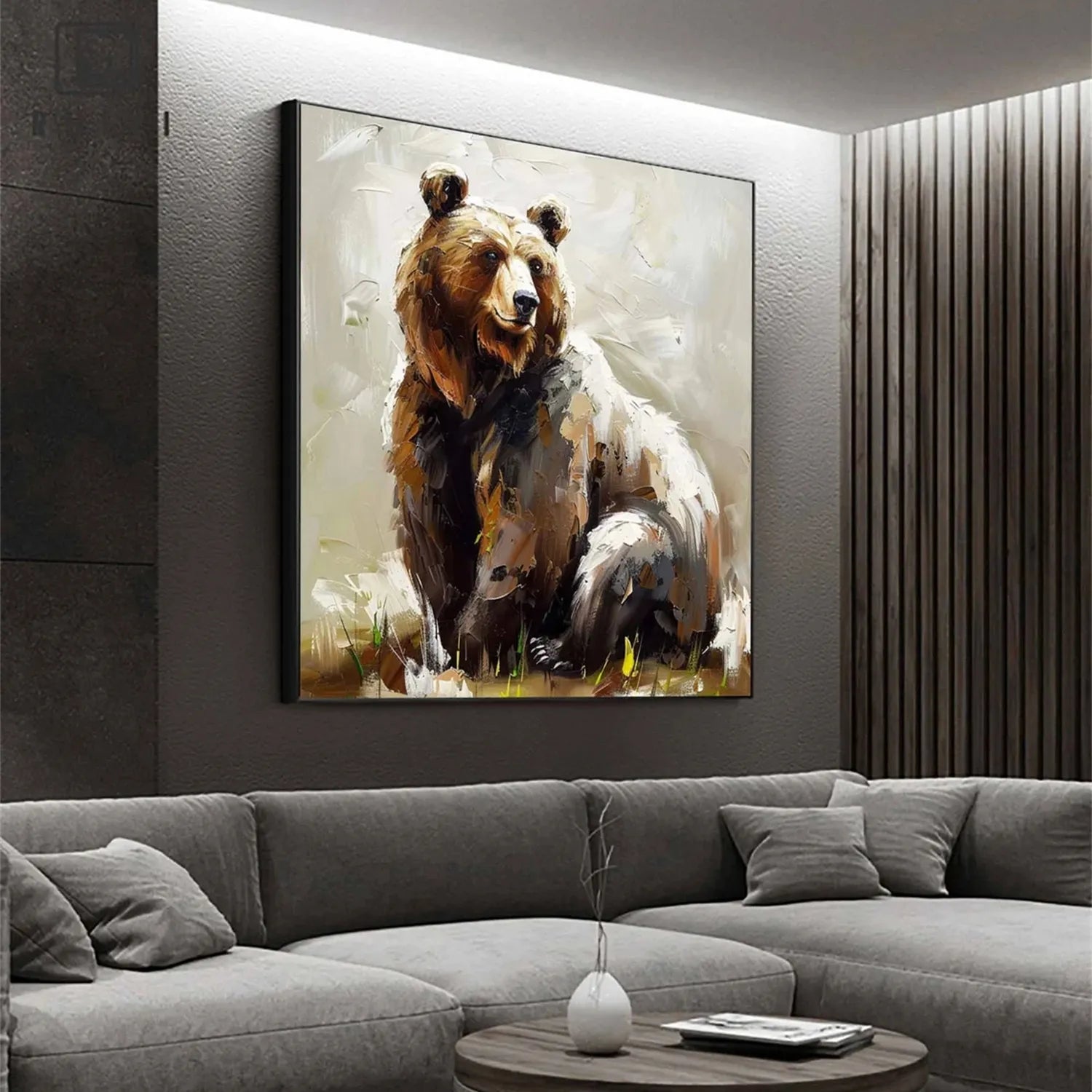 Animal Art Painting #AP088 - Handmade Canvas Wall Decor for Living Room, Bedroom & Office | Wildlife & Nature Inspired Artwork