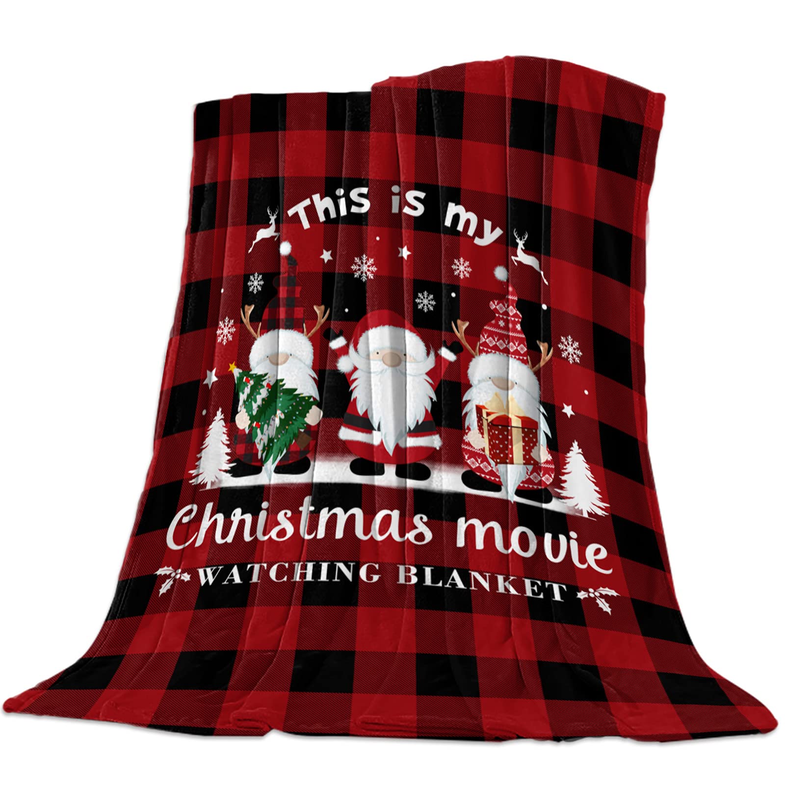Luxury Christmas Flannel Fleece Blanket - Soft Plush Warm Holiday Throw for Bed, Couch & Sofa (40