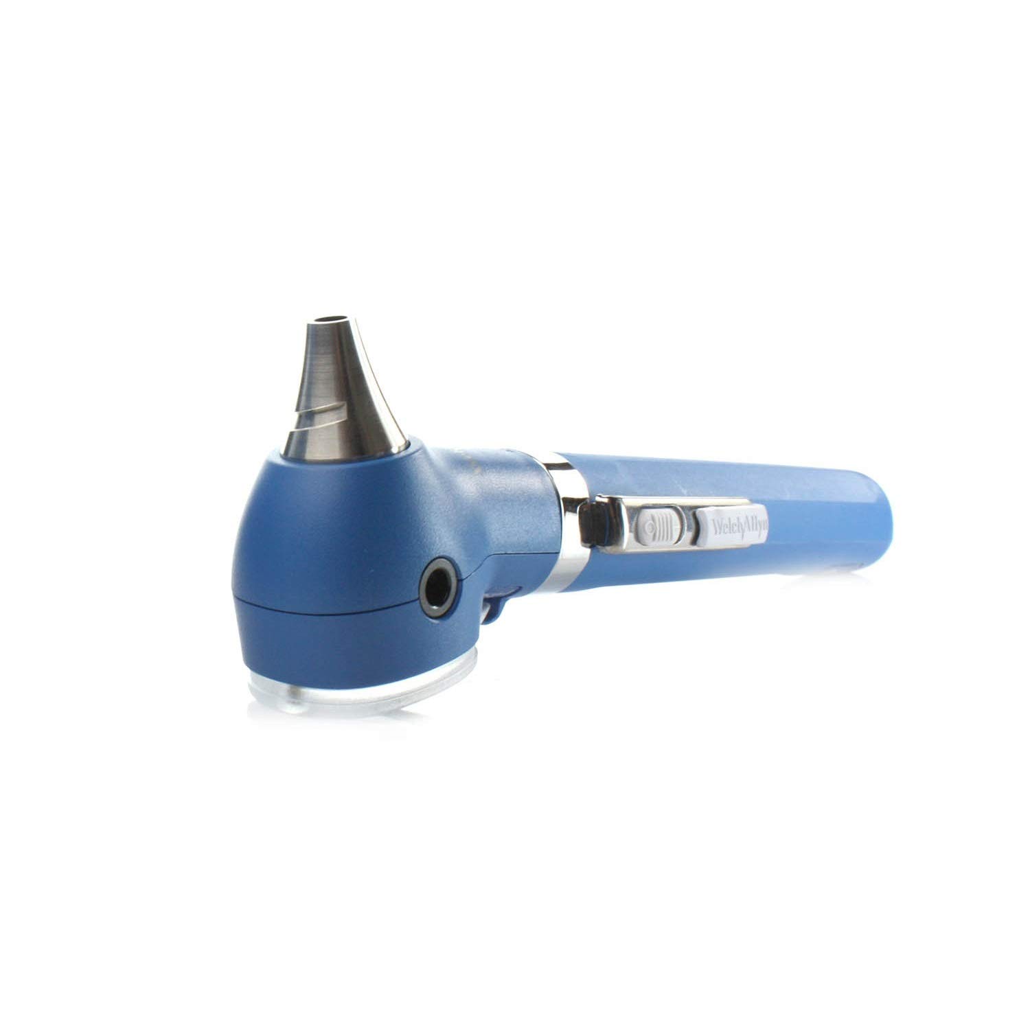 WelchAllyn Pocket LED Fiber-Optic Otoscope with AA Battery Handle (Blue) - Professional Ear Exam Tool for Home, Clinic & Travel Use