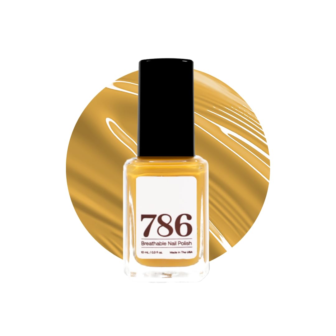 786 Cosmetics Breathable Nail Polish - Vegan, Cruelty-Free, Halal Certified, Fast-Drying & Healthy Nail Polish (Izamal) - Perfect for Everyday Wear, Salons & Special Occasions