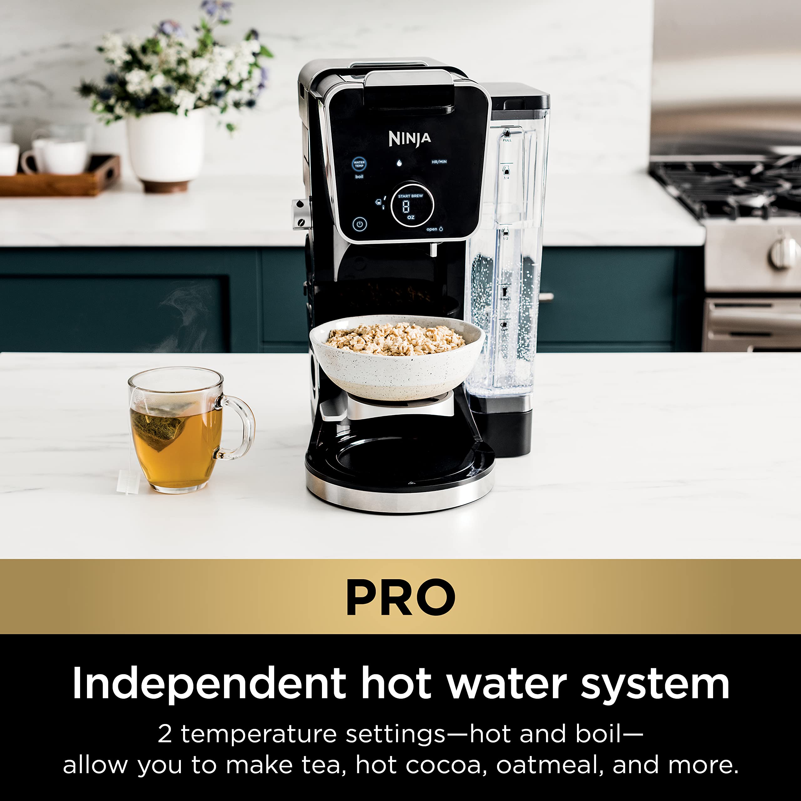 Ninja DualBrew Pro Specialty Coffee Maker - 12-Cup Hot & Iced Coffee Machine with K-Cup Compatibility, Permanent Filter & Single-Serve Convenience | Perfect for Home, Office & Entertaining (Model CFP307)
