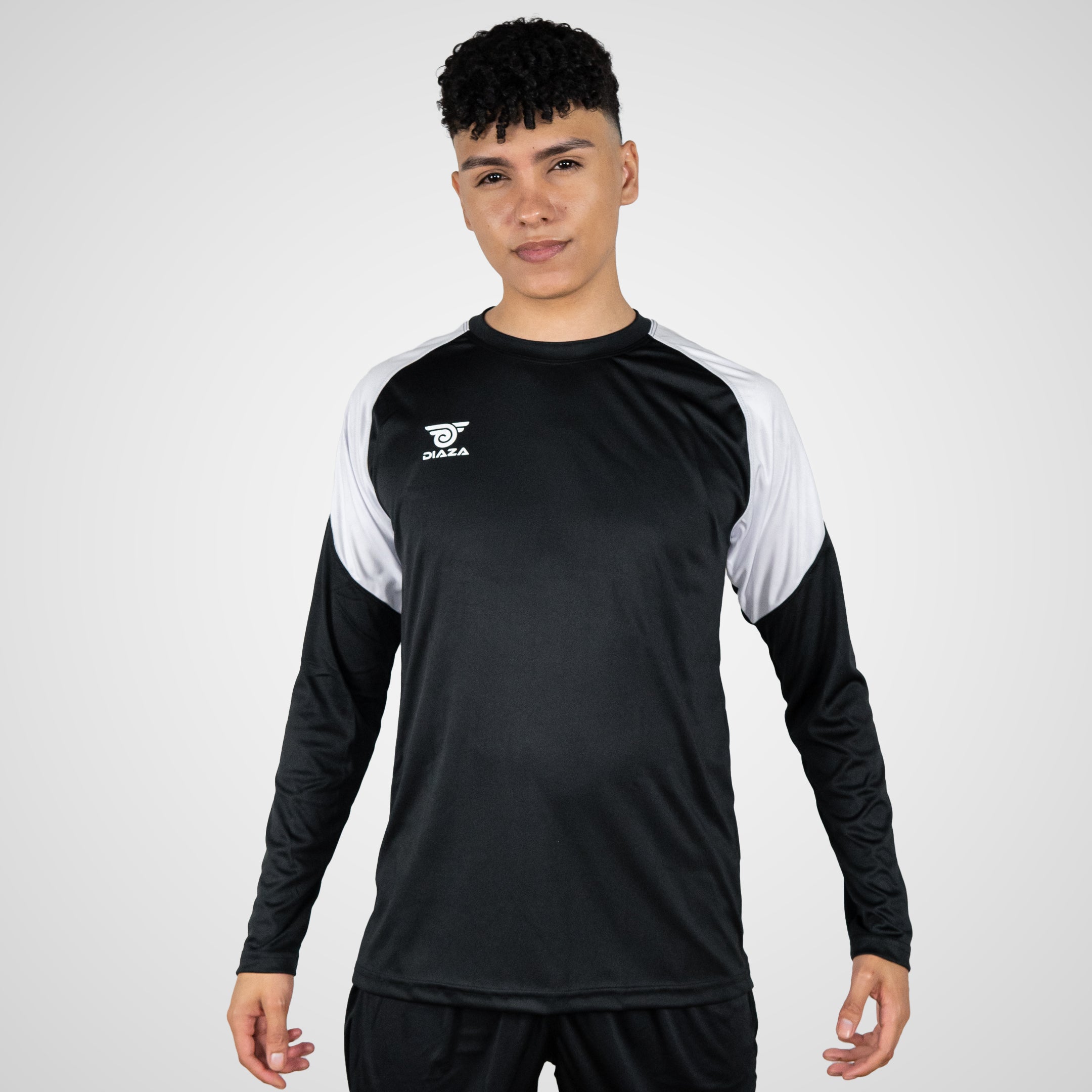 Long Sleeve Training Shirt for Men - Navy & Black Workout Top - Gym, Running & Fitness Apparel