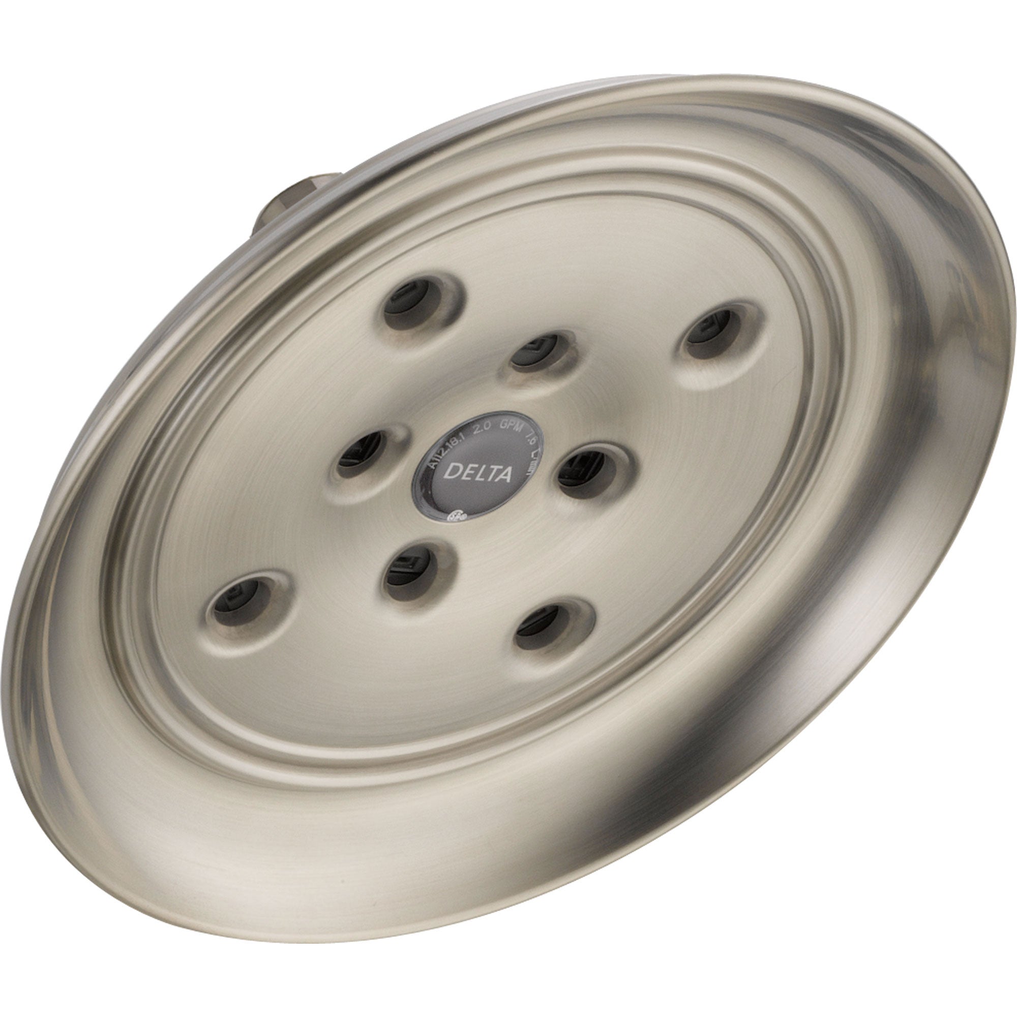 Delta 8-Inch H2Okinetic Rain Shower Head - Stainless Steel Finish - High Pressure Water Saving Showerhead for Luxurious Spa-Like Bathroom Experience (Model 571846) - Perfect for Master Bathrooms & Relaxing Showers