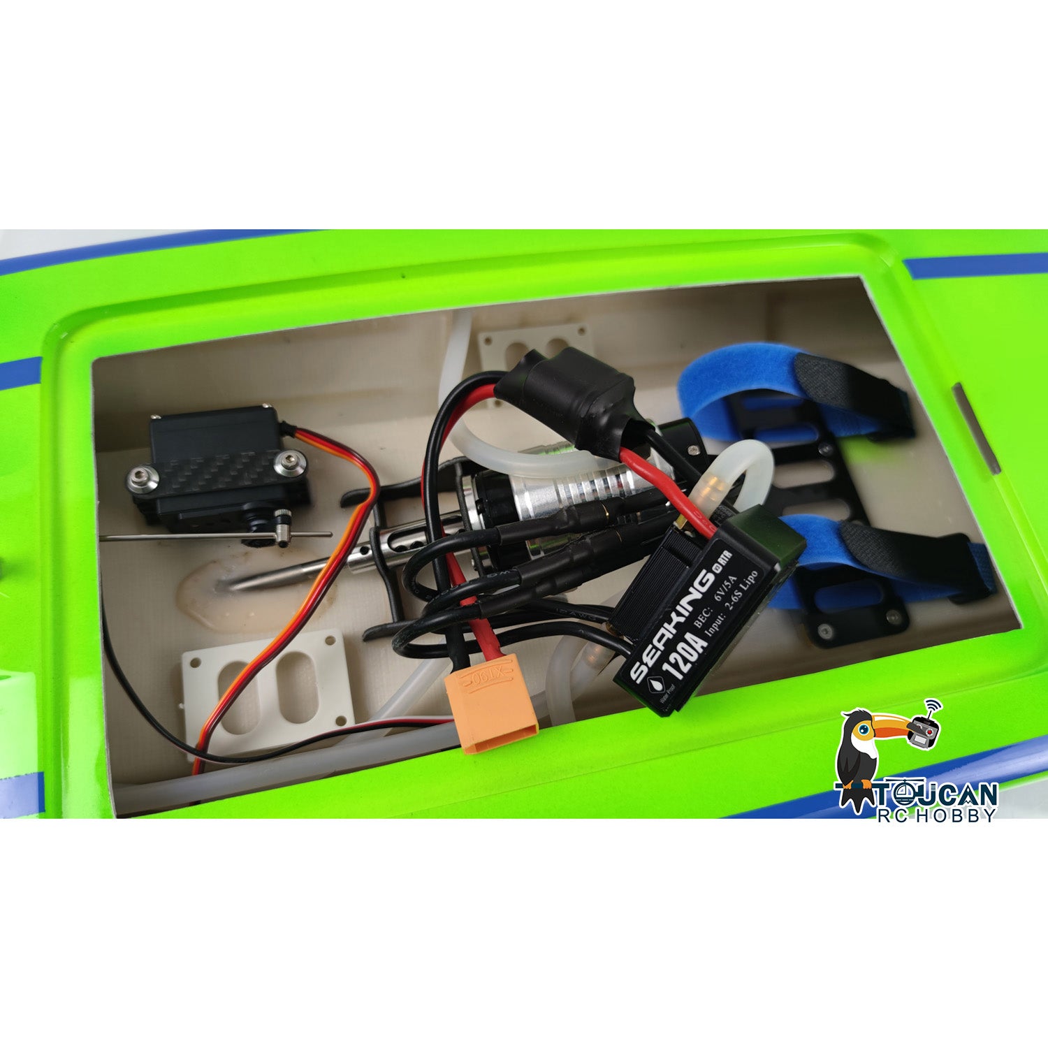 High-Speed E32 Fiberglass Catamaran Green Electric RC Racing Boat - PNP with Motor, Servo, ESC & CNC Cooling System | US Stock | Perfect for Lake Racing & RC Hobby Enthusiasts