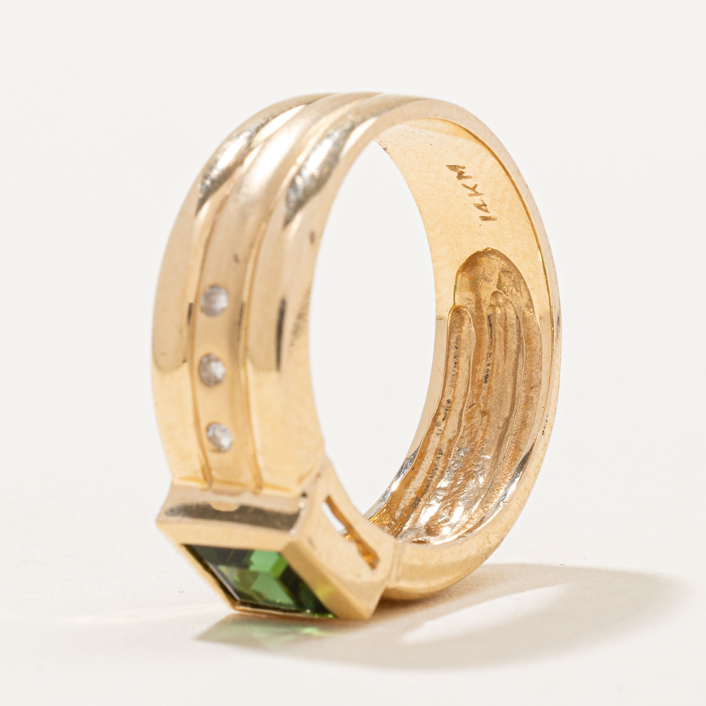 Exquisite 0.55ct Tourmaline & 0.03ct Diamond Cocktail Ring - Size 6.5 | Elegant Jewelry for Women | Perfect for Evening Parties, Weddings & Special Occasions