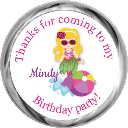 Mermaid Luau Pool Party Birthday Invitation - Printable Hawaiian Underwater Theme Party Invites for Kids & Adults - Perfect for Summer Birthdays, Beach Parties & Tropical Celebrations