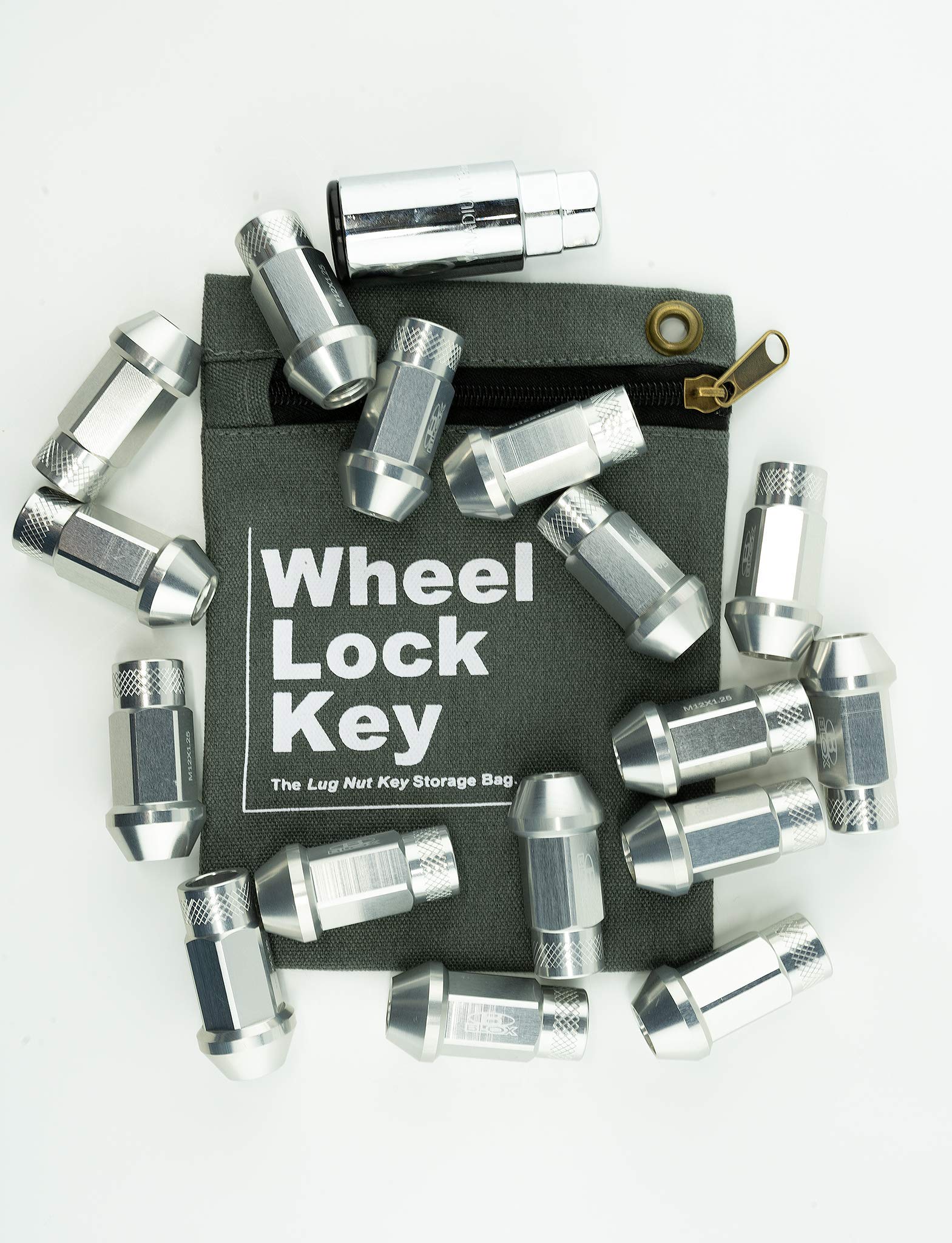 Wheel Lock Key Storage Bag - Secure Organizer for Wheel Locks, Locking Lug Nuts & Spare Keys (2 Pack) | Perfect for Car Enthusiasts, Mechanics & Road Trips