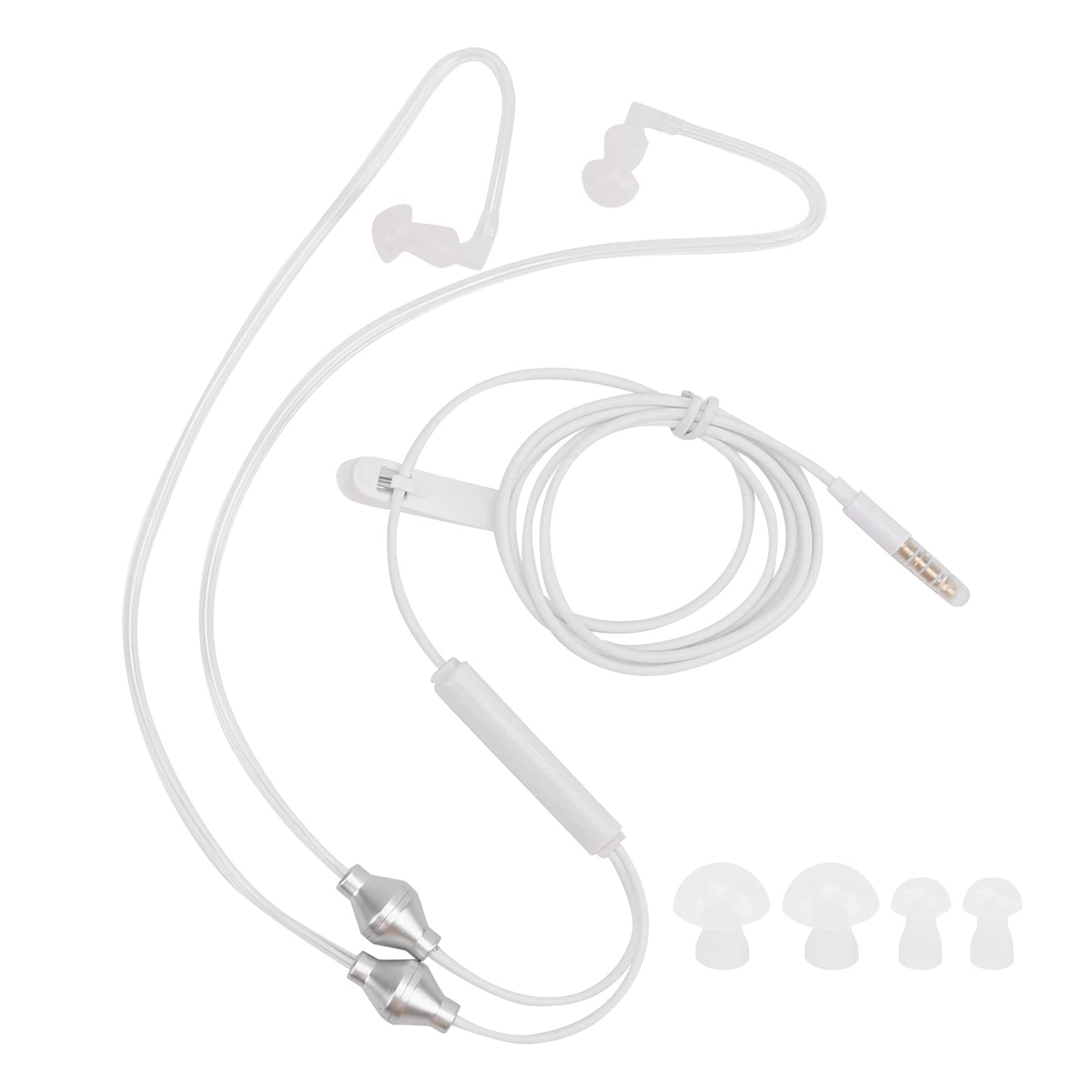 Premium Air Tube Headset for Samsung - Lightweight Ergonomic Design, Superior Sound Quality & Comfort - Perfect for Workouts, Gaming & Travel (White)
