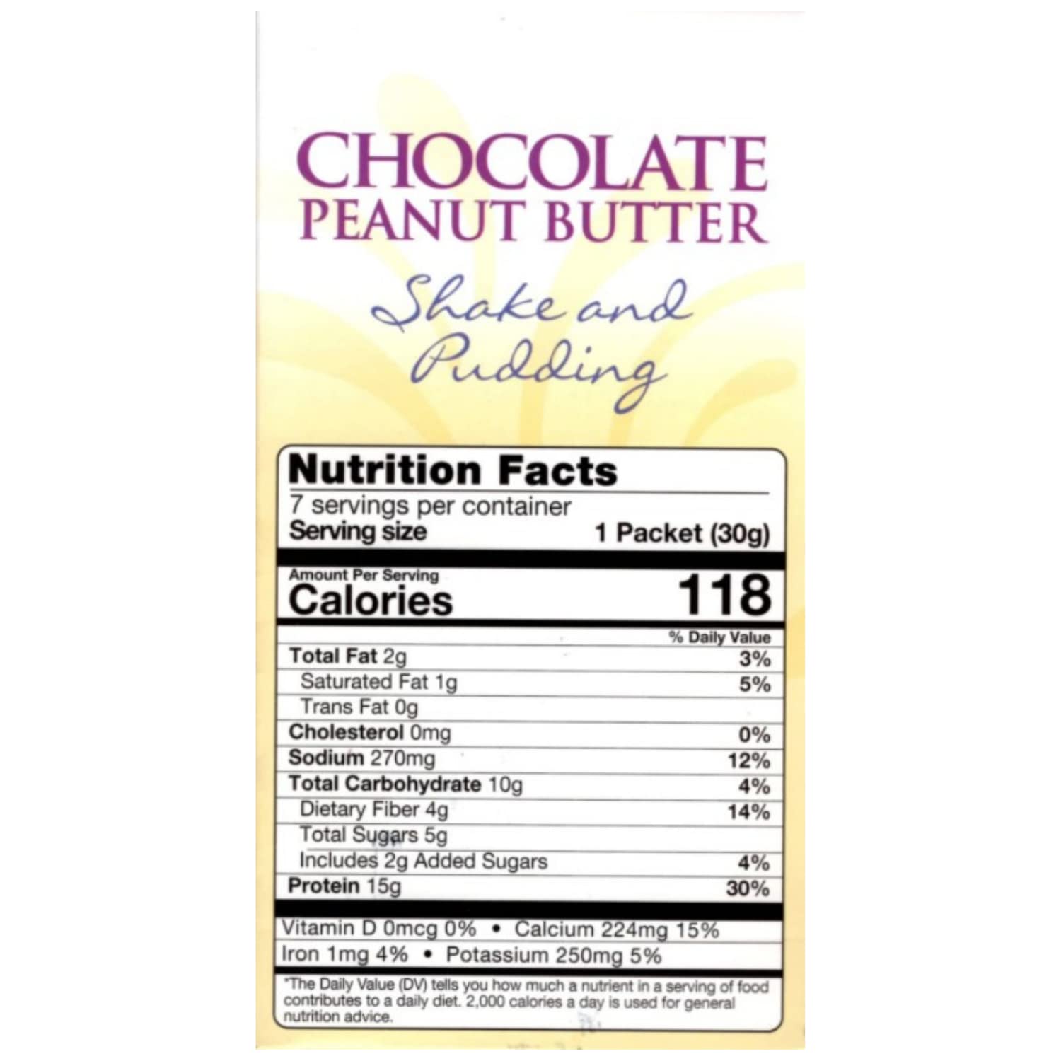 FITWISE Meal Replacement Pudding & Shake - Low Calorie Protein Snack, 15g Caseinate Protein, Aspartame Free, Low Fat, 7 Servings (Chocolate Peanut Butter Flavor) - Perfect for Weight Loss, Post-Workout Recovery & On-the-Go Nutrition
