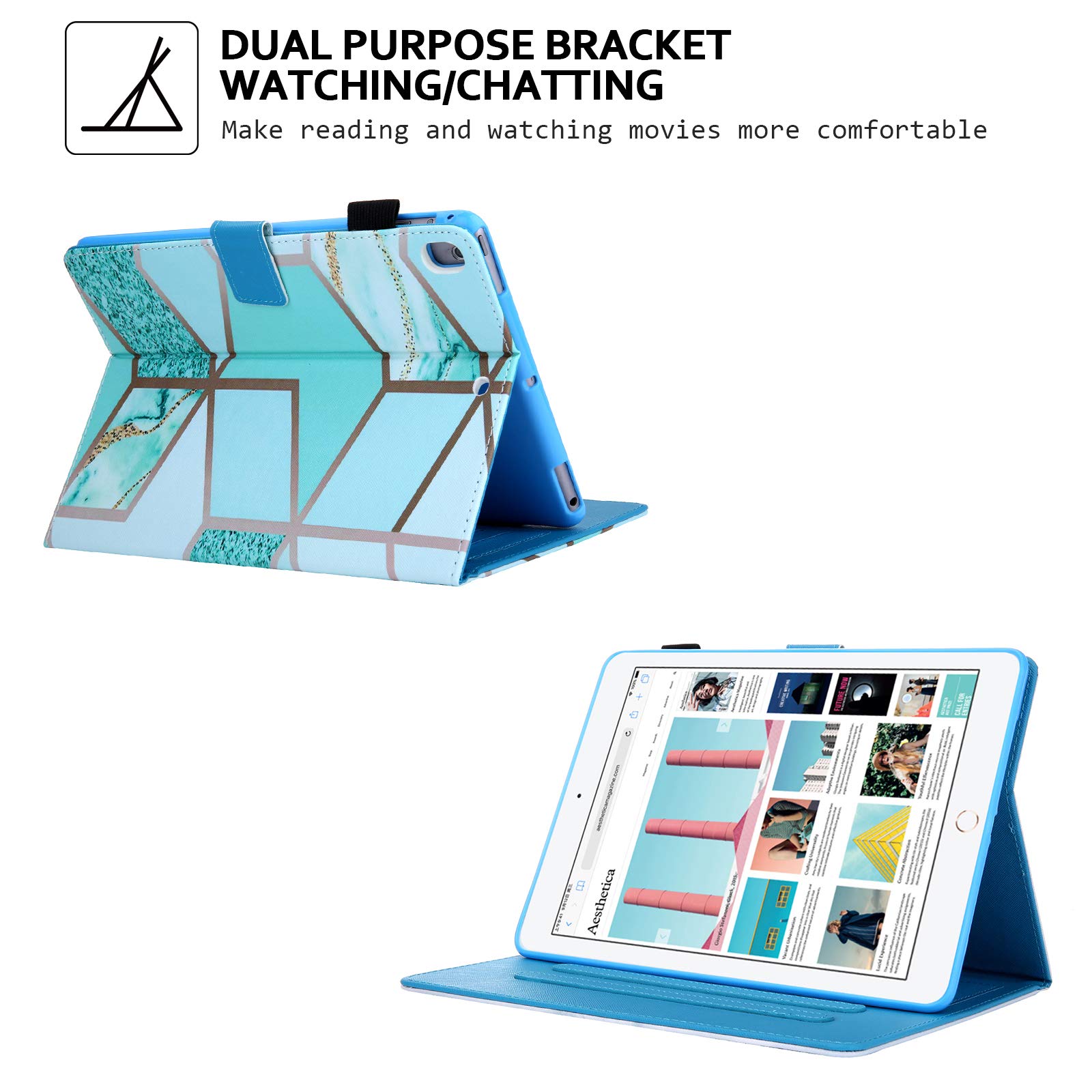 Techcircle Slim Magnetic Folio Case for iPad 9th/8th/7th Generation (10.2