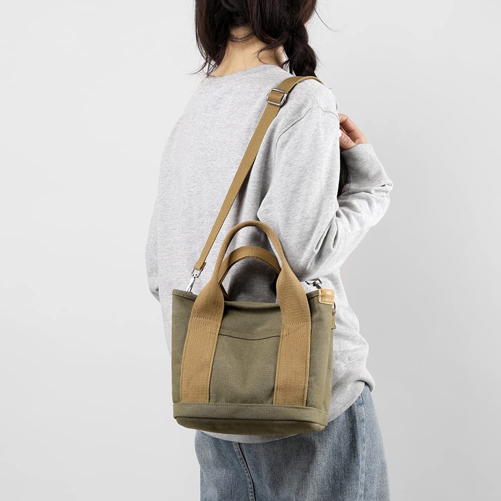Women's Canvas Tote Bag with Zipper - Multi-Pocket Hobo Shoulder Bag for Travel & Work