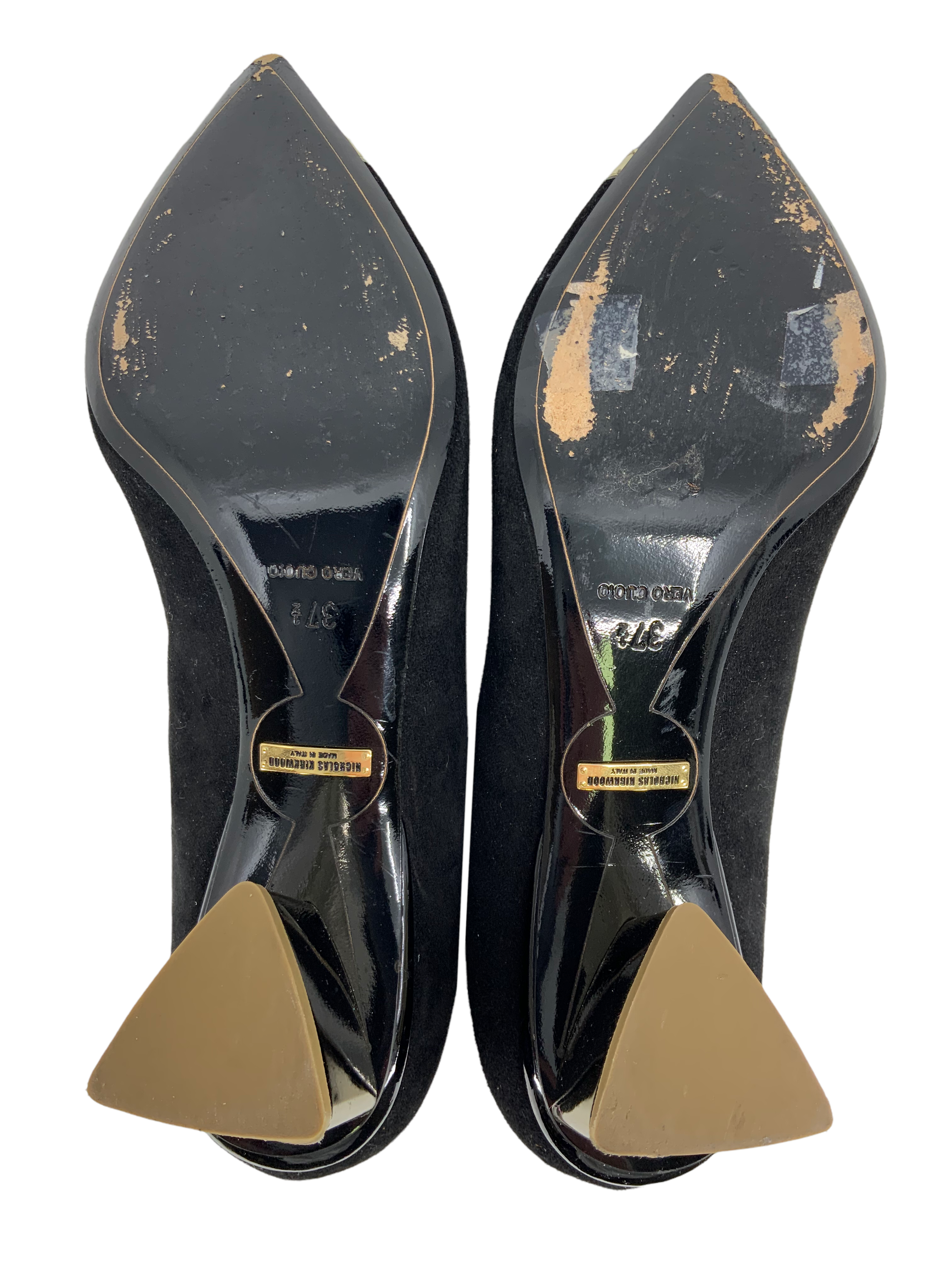 NICHOLAS KIRKWOOD Prism Suede Pumps Women's Size 7.5 | Elegant High Heels for Parties, Weddings & Office Wear