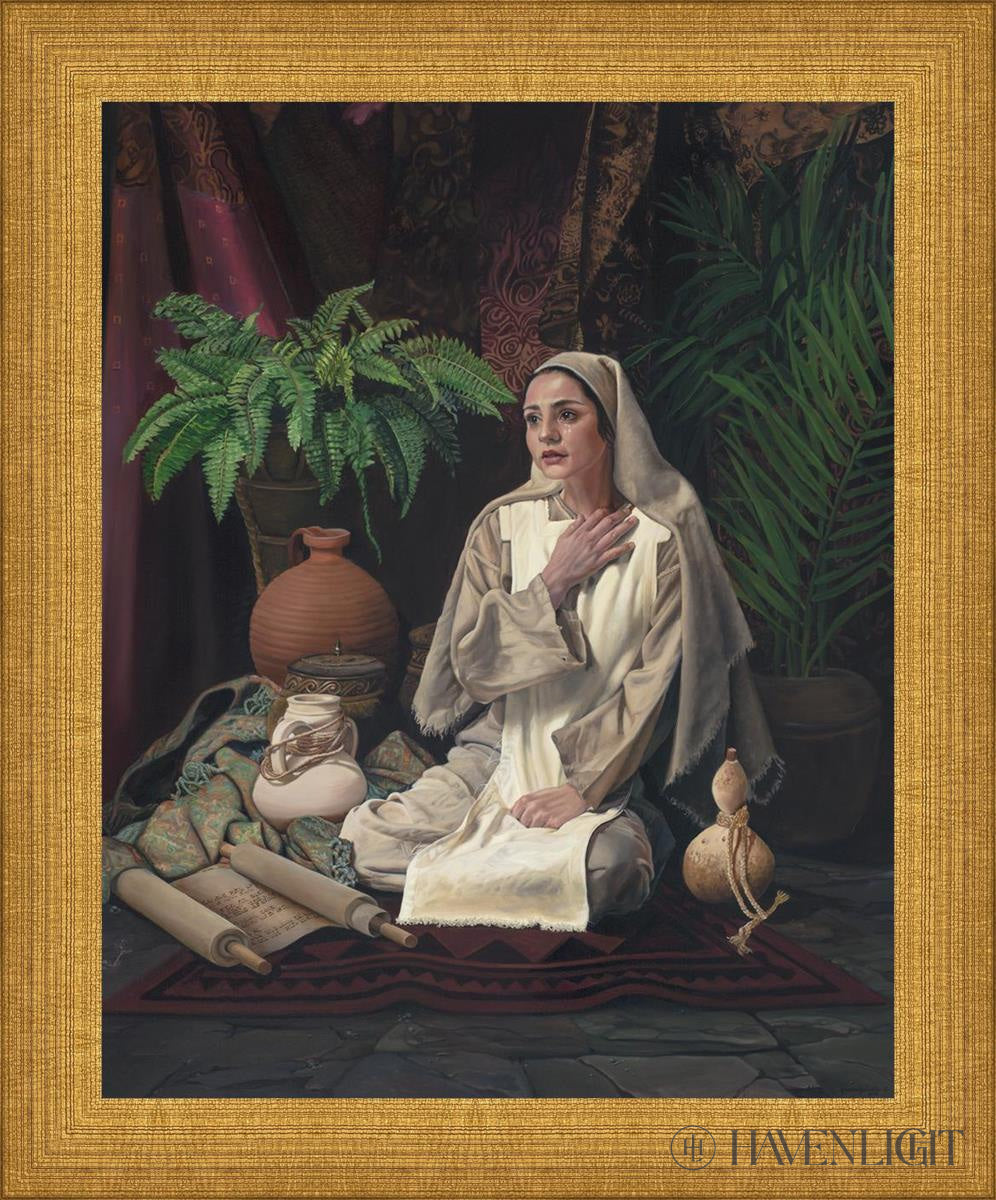 Behold Thy Handmaiden - Elegant Christian Home Decor for Prayer & Meditation | Perfect for Church Altars, Home Worship Spaces & Gift Giving