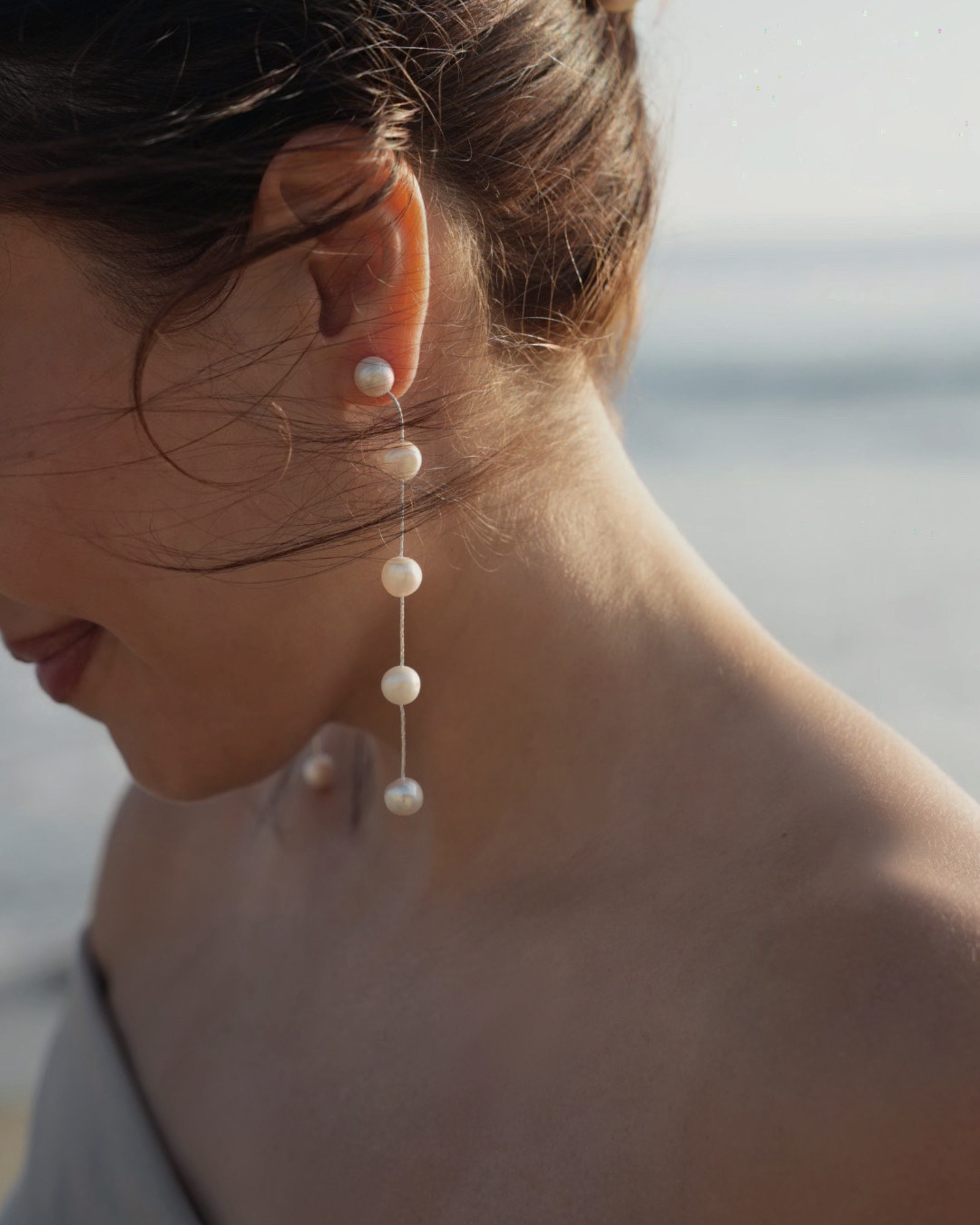 Krista Pearl Dangle Earrings for Women - Elegant Drop Pearl Jewelry for Party, Wedding & Special Occasions