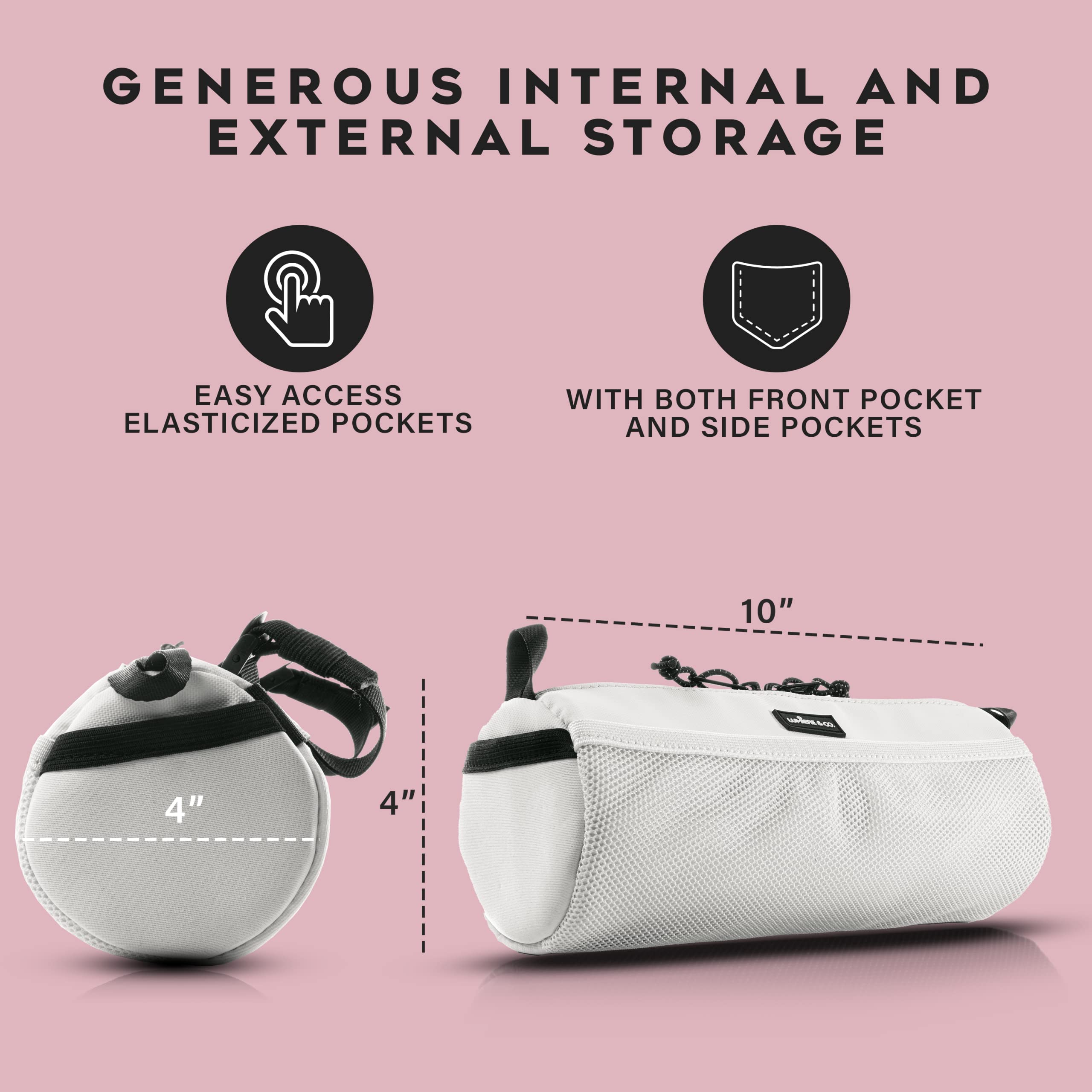 Lumiere & Co. Waterproof Bike Handlebar Bag - Front Bicycle Bag for Mountain & Road Bikes - Durable Cycling Accessories with Reflective Strip - Perfect for Commuting, Touring & Outdoor Adventures