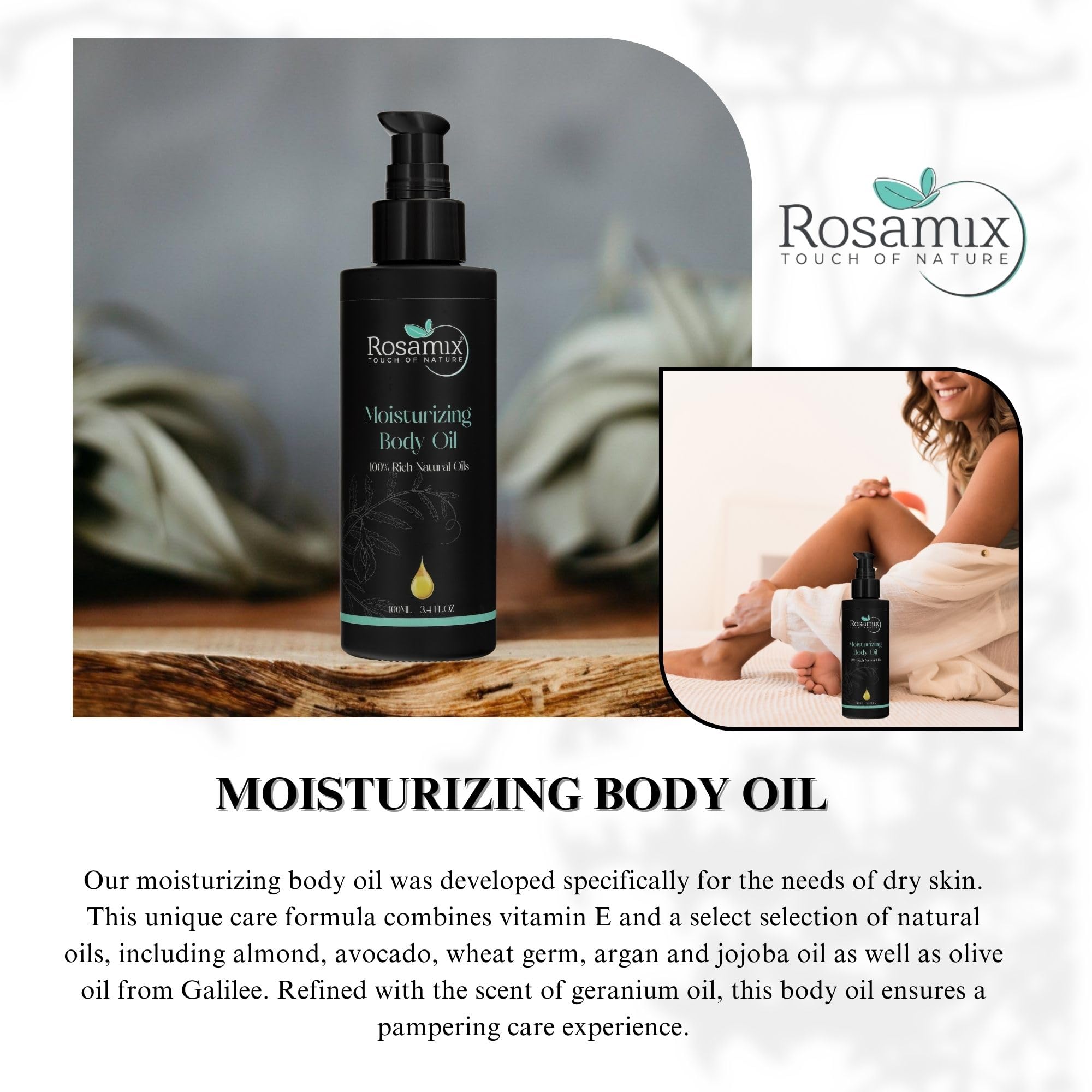 Best Moisturizing Body Oil for Dry Skin - Hydrating & Nourishing - Perfect for Massage, After Shower & Daily Skincare Routine