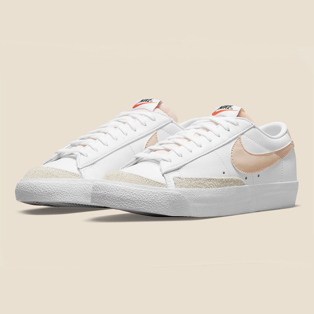 Nike Blazer Low Sneakers - White & Rattan Pale Vintage Style for Men & Women | Casual Streetwear, Retro Fashion, Everyday Comfort