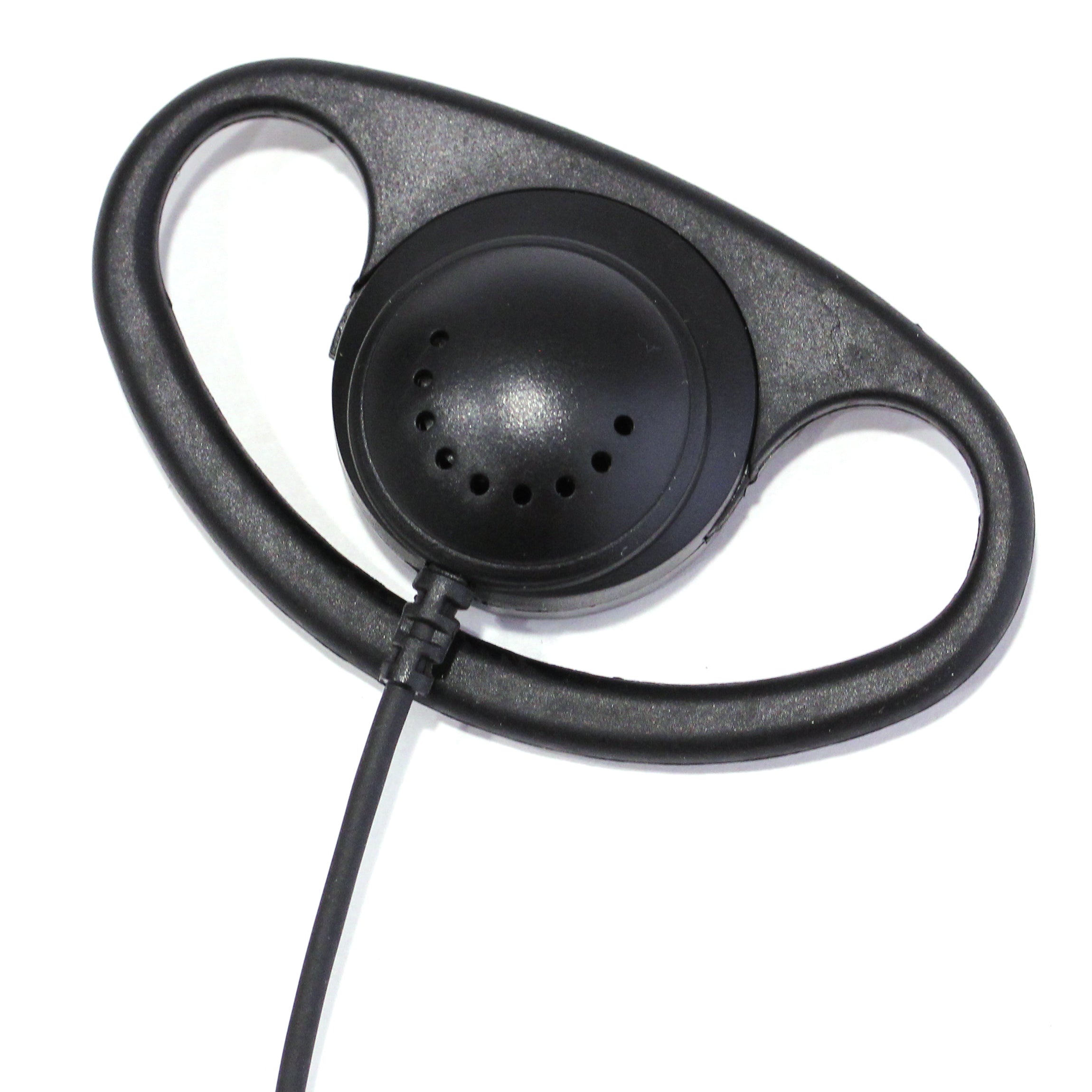 Motorola 2 Pin Surveillance Headset with Adjustable D-Shape Ear Hook & PTT Mic M1 - Perfect for Security, Construction & Two-Way Radio Communication