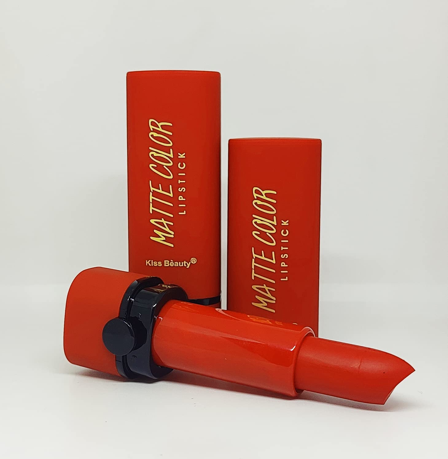 Kiss Beauty Sensational Creamy Matte Lipstick - Long Lasting, Natural Makeup, Vegan & Cruelty-Free (Orange Mojito Shade) | Perfect for Everyday Wear, Parties & Special Occasions